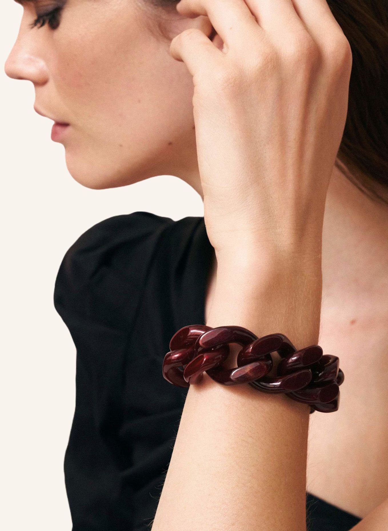 VANESSA BARONI Armband GREAT BRACELET BORDEAUX MARBLE by GLAMBOU, Farbe: GOLD (Bild 2)