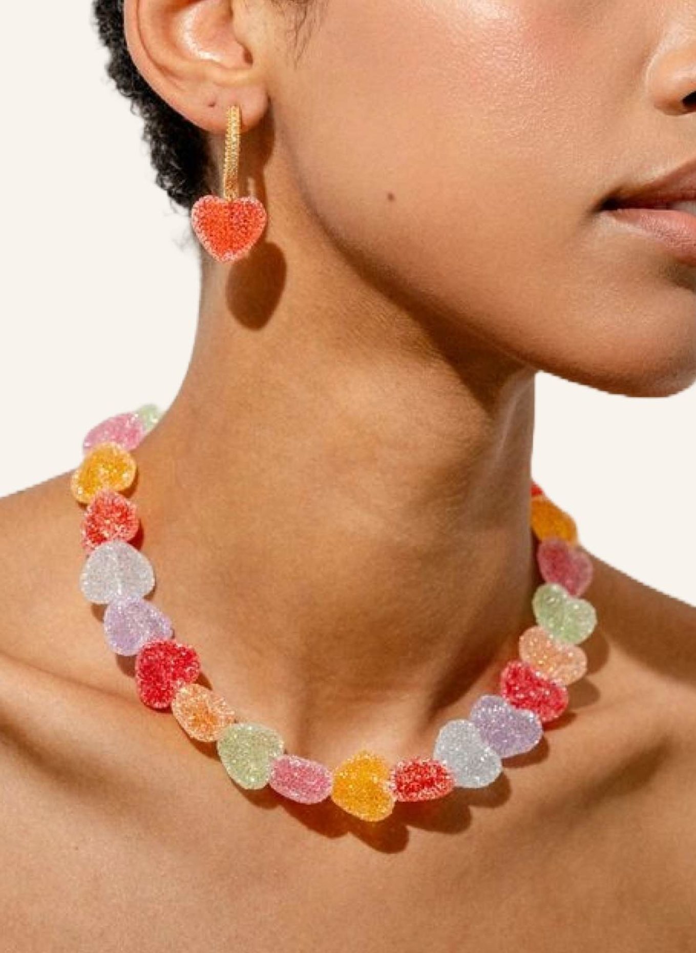 CRYSTAL HAZE Halskette JELLY HEART by GLAMBOU: GOLD