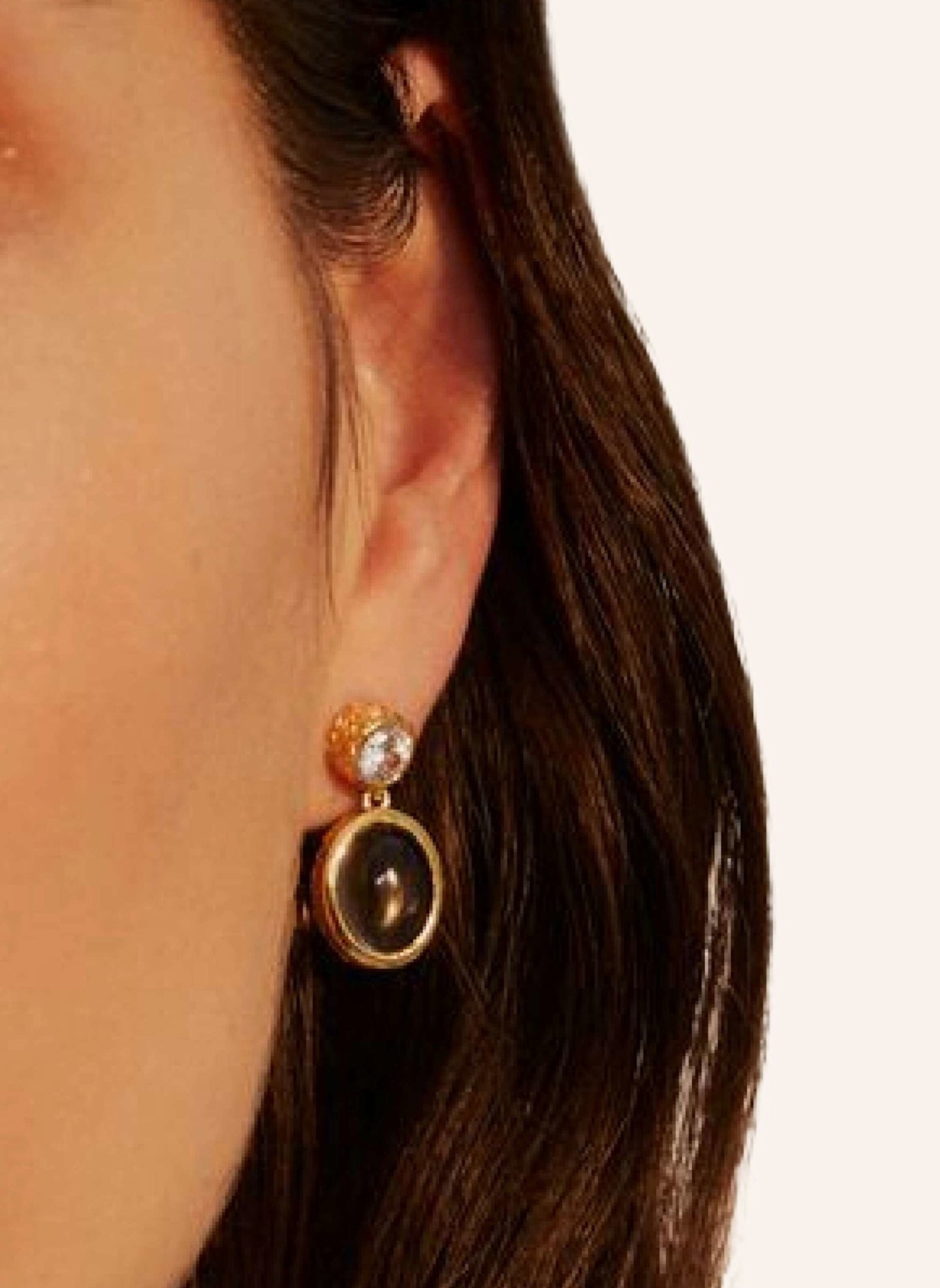 Shyla London Ohrhänger SERENA SMOKY by GLAMBOU: GOLD