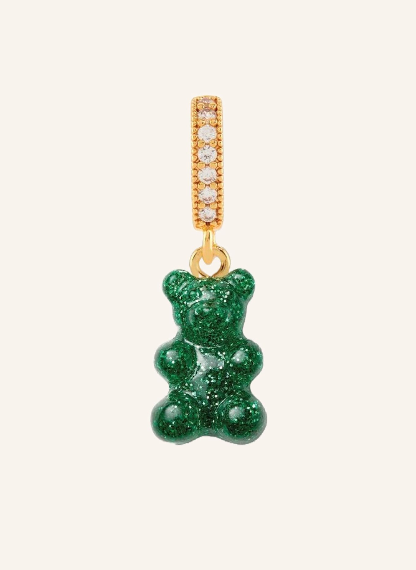 CRYSTAL HAZE Anhänger GREEN HAZE NOSTALGIA BEAR by GLAMBOU, Farbe: GOLD (Bild 1)