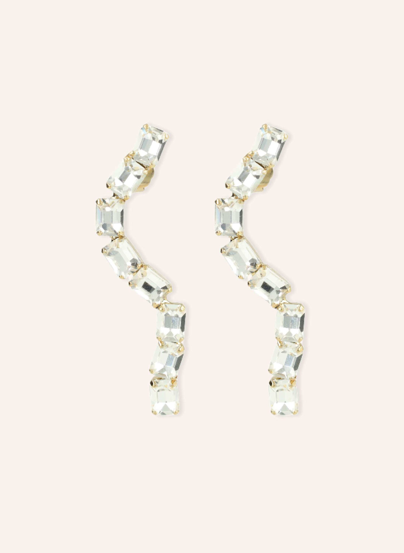 LOTT.gioielli Ohrhänger SNAKE EARRING CRYSTAL by GLAMBOU, Farbe: GOLD (Bild 1)