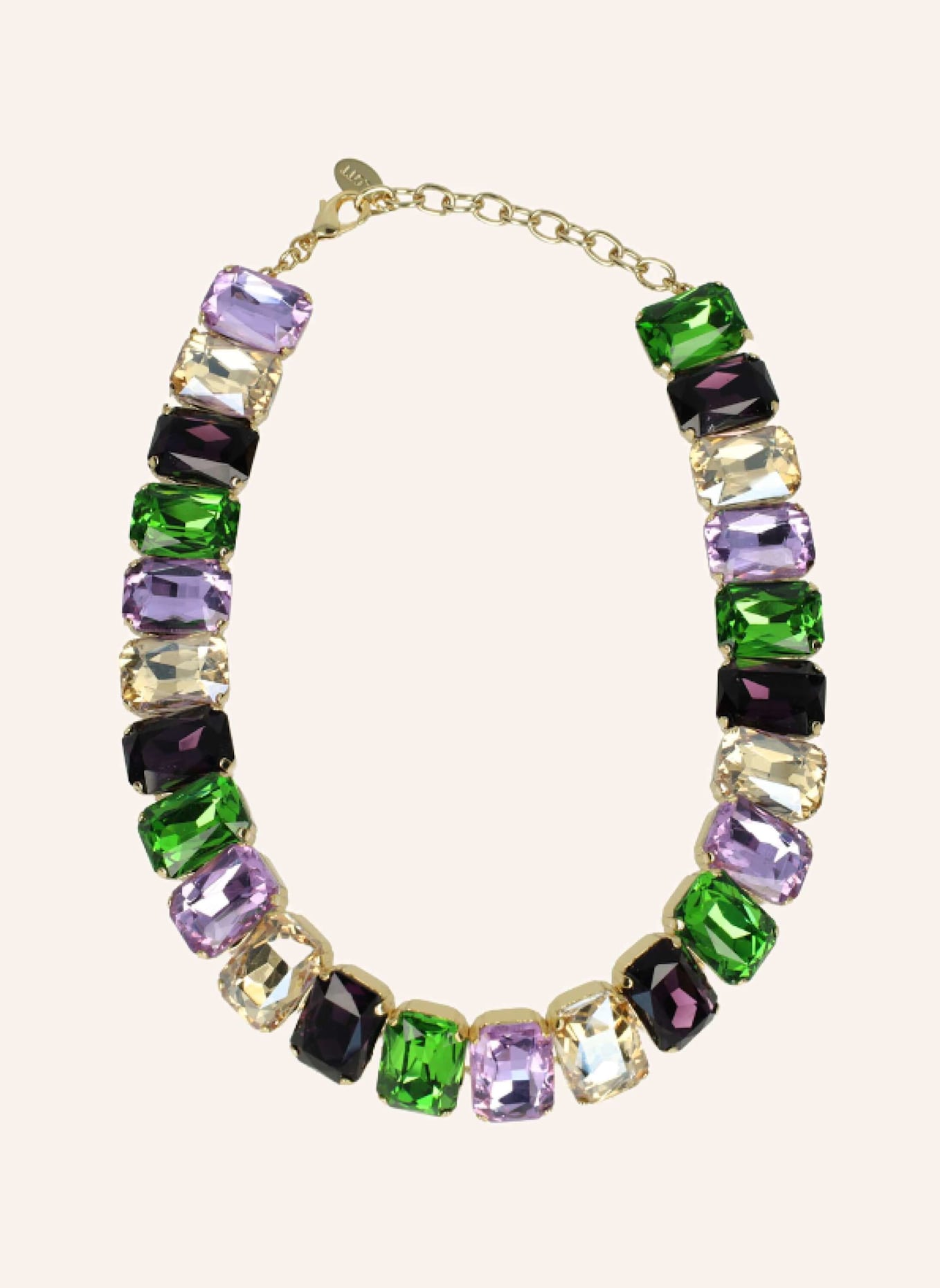 LOTT.gioielli Halskette ELOISE NECKLACE M DISCO PURPLE by GLAMBOU, Farbe: GOLD (Bild 1)