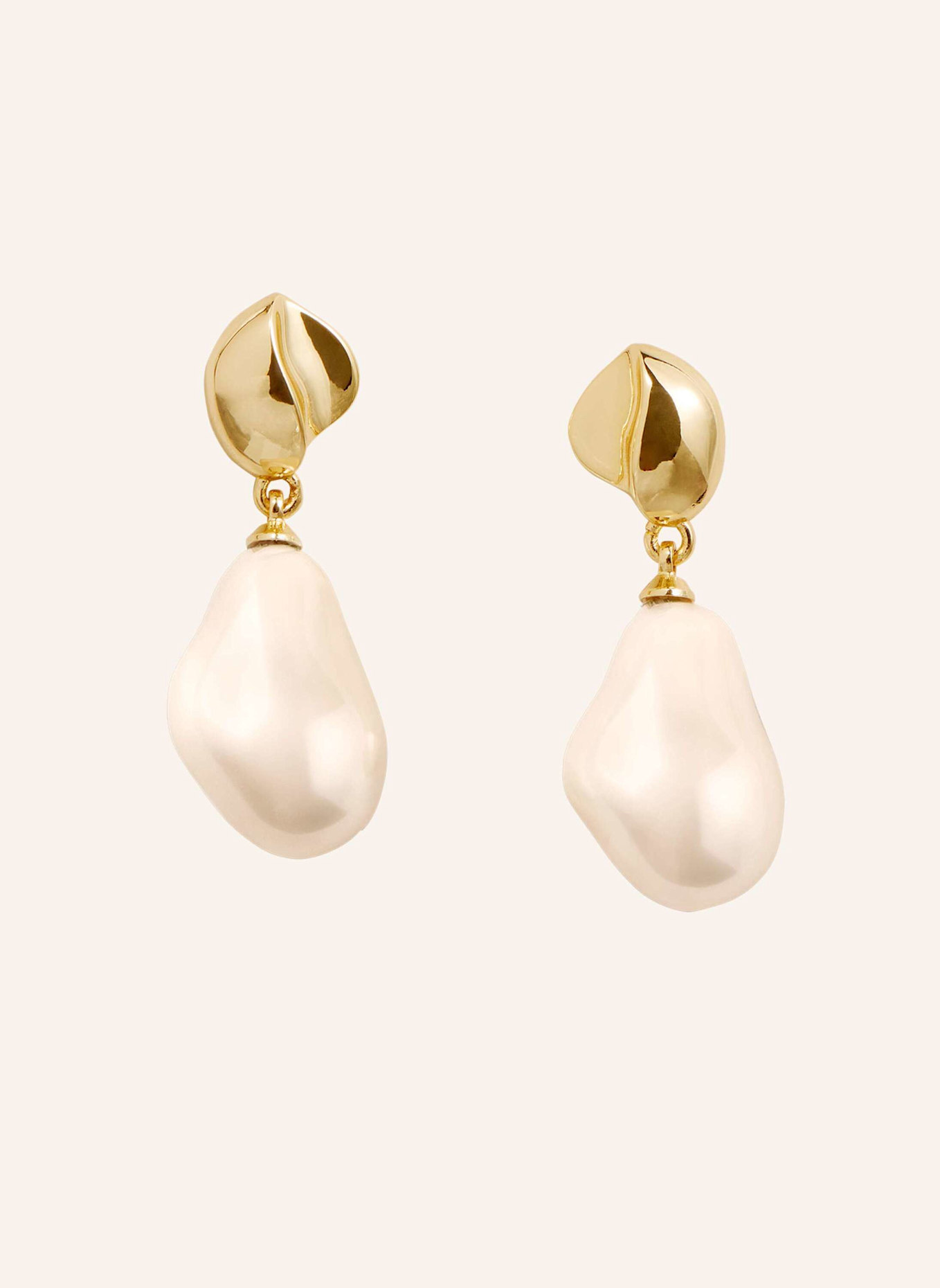 Pompidou Ohrhänger PEARL EDGES EARRING by GLAMBOU, Farbe: GOLD (Bild 1)