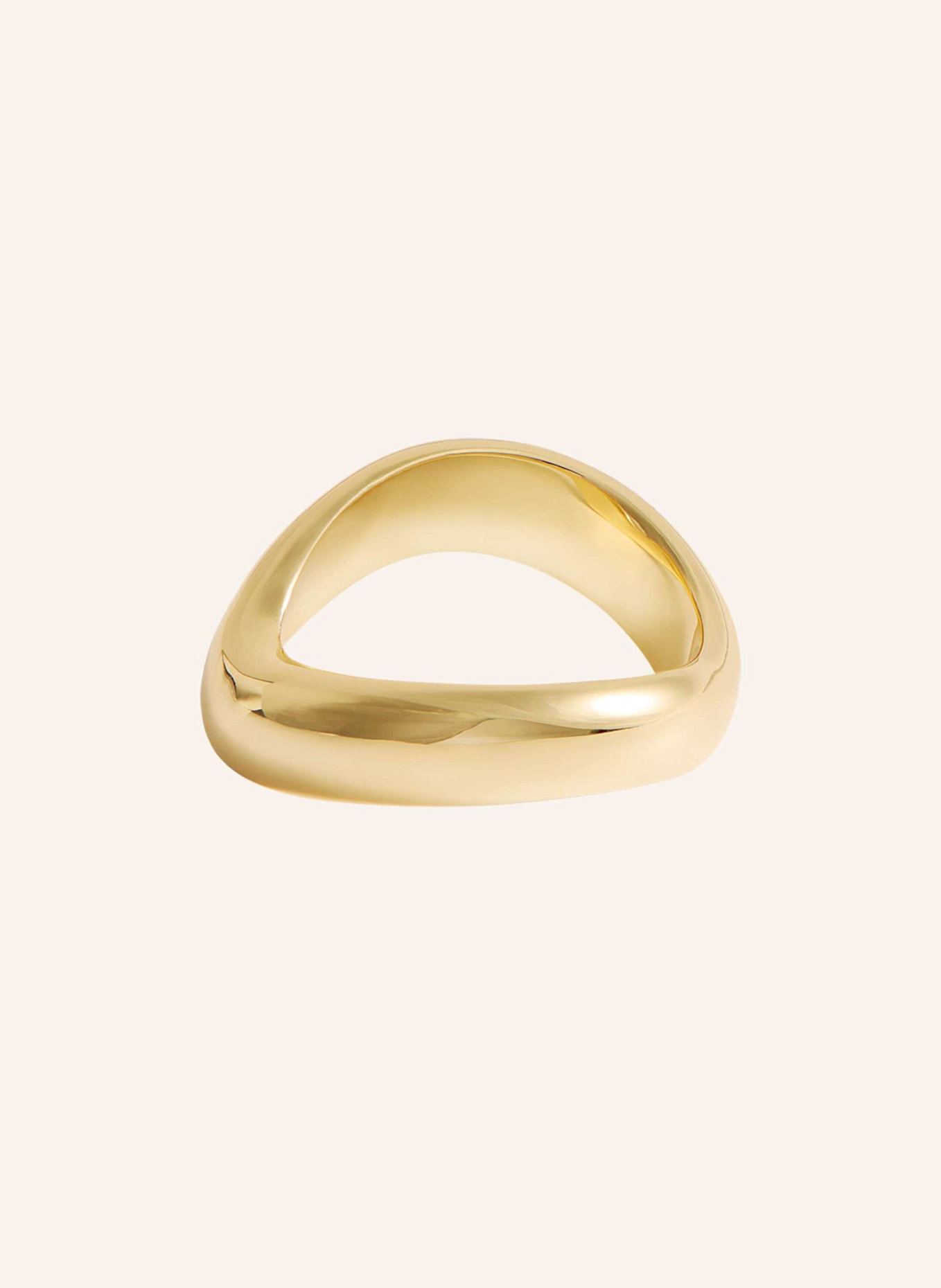 Pompidou Ring CHUBBY WAVE RING by GLAMBOU: GOLD