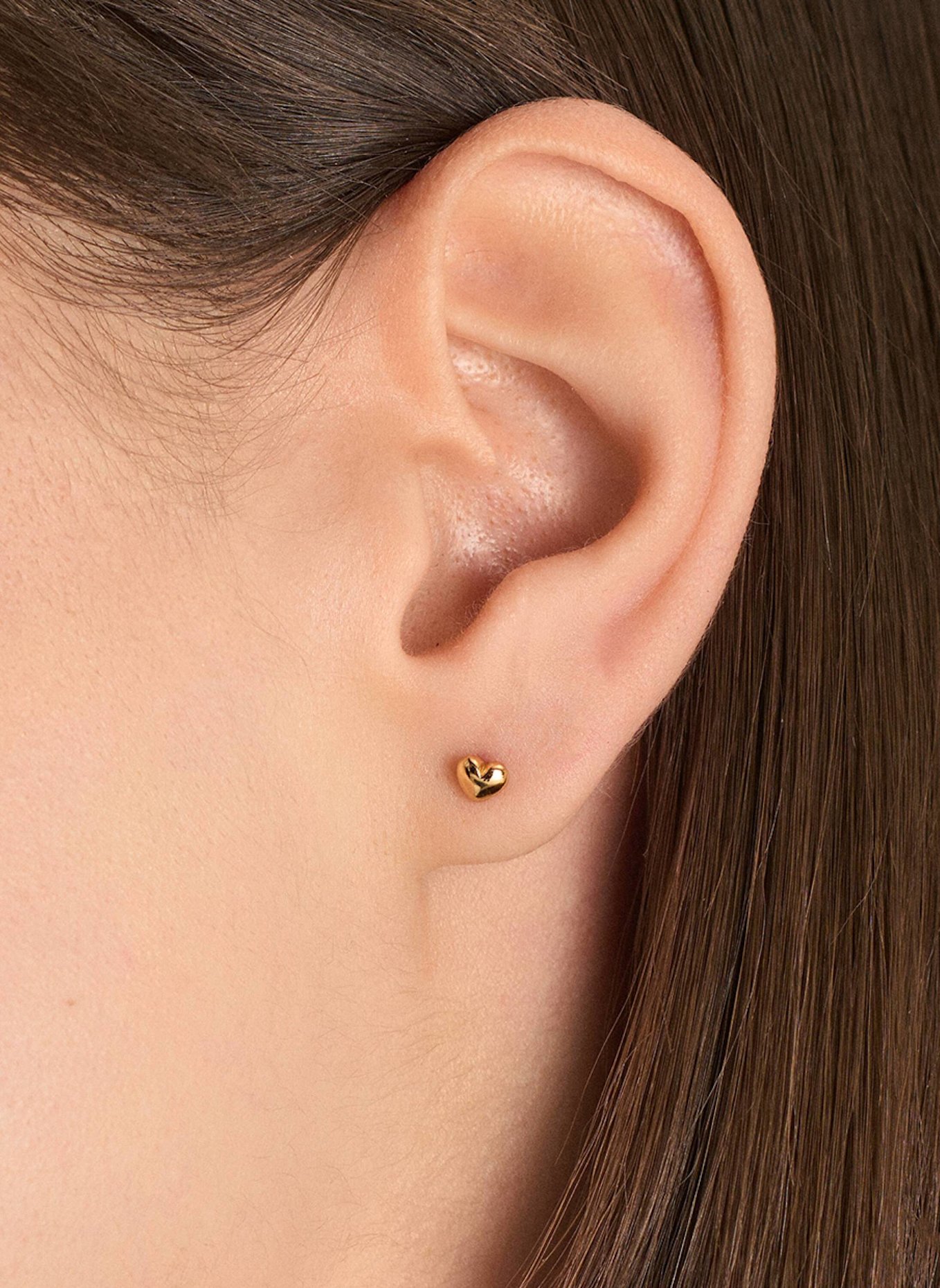 OHH LUILU Ohrstecker GOLD HEART PIERCING by GLAMBOU: GOLD