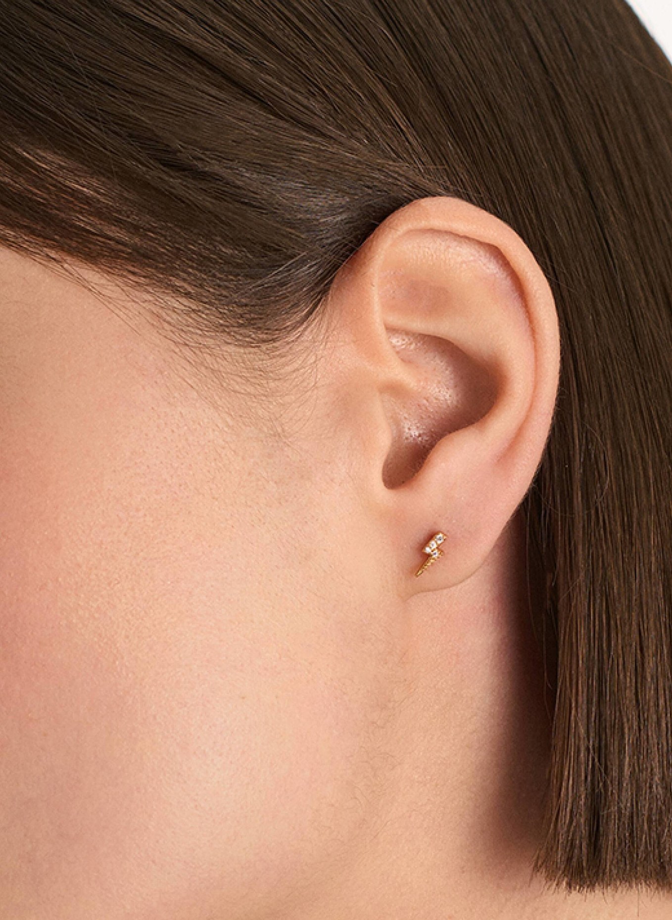 OHH LUILU Ohrstecker LIGHTNING BOLT PIERCING by GLAMBOU: GOLD