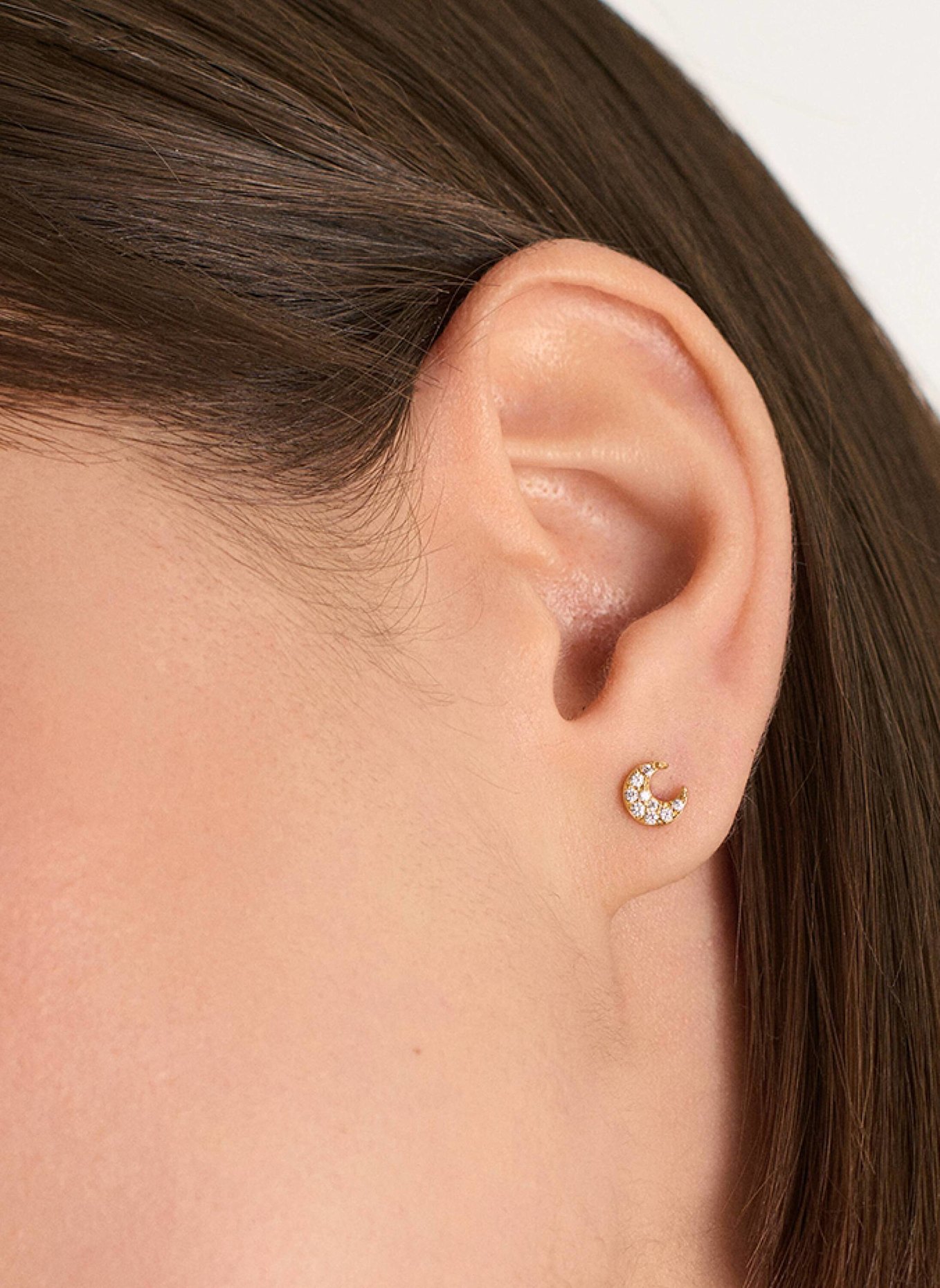 OHH LUILU Ohrstecker HALF MOON PIERCING by GLAMBOU: GOLD