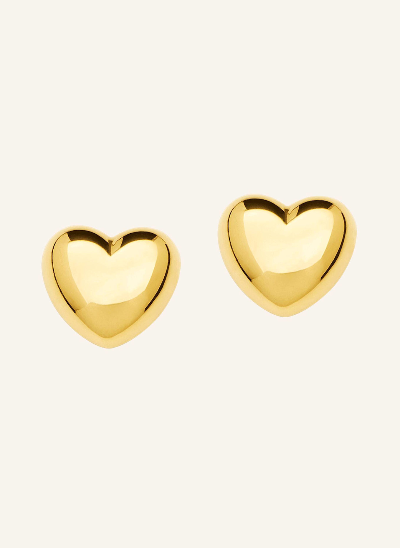 Pompidou Ohrstecker PUFFY HEART MEDI by GLAMBOU: GOLD
