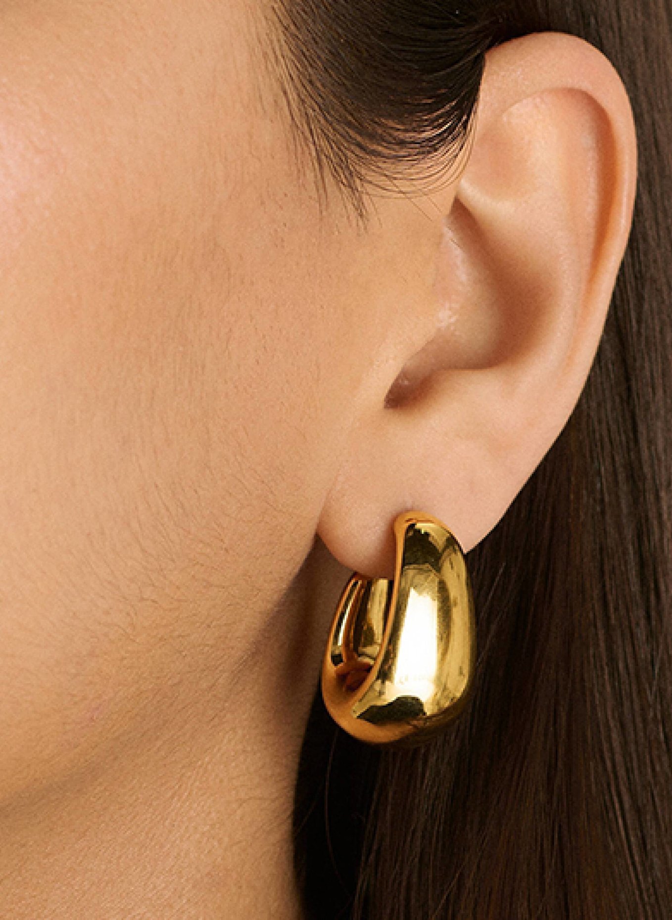 Pompidou Ohrhänger MINI ELIA OVAL STUD by GLAMBOU: GOLD