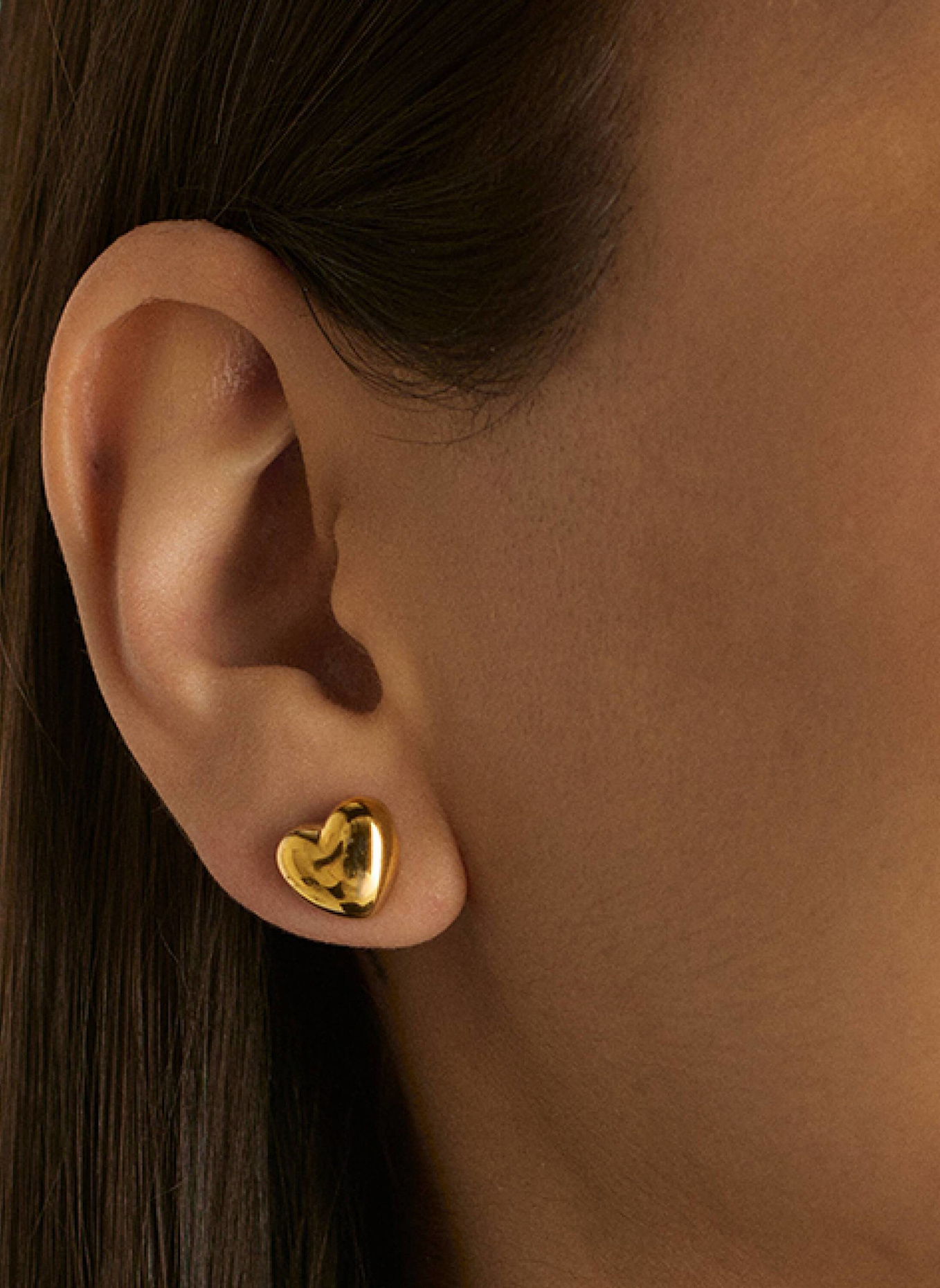 Pompidou Ohrstecker PUFFY HEART MINI by GLAMBOU: GOLD