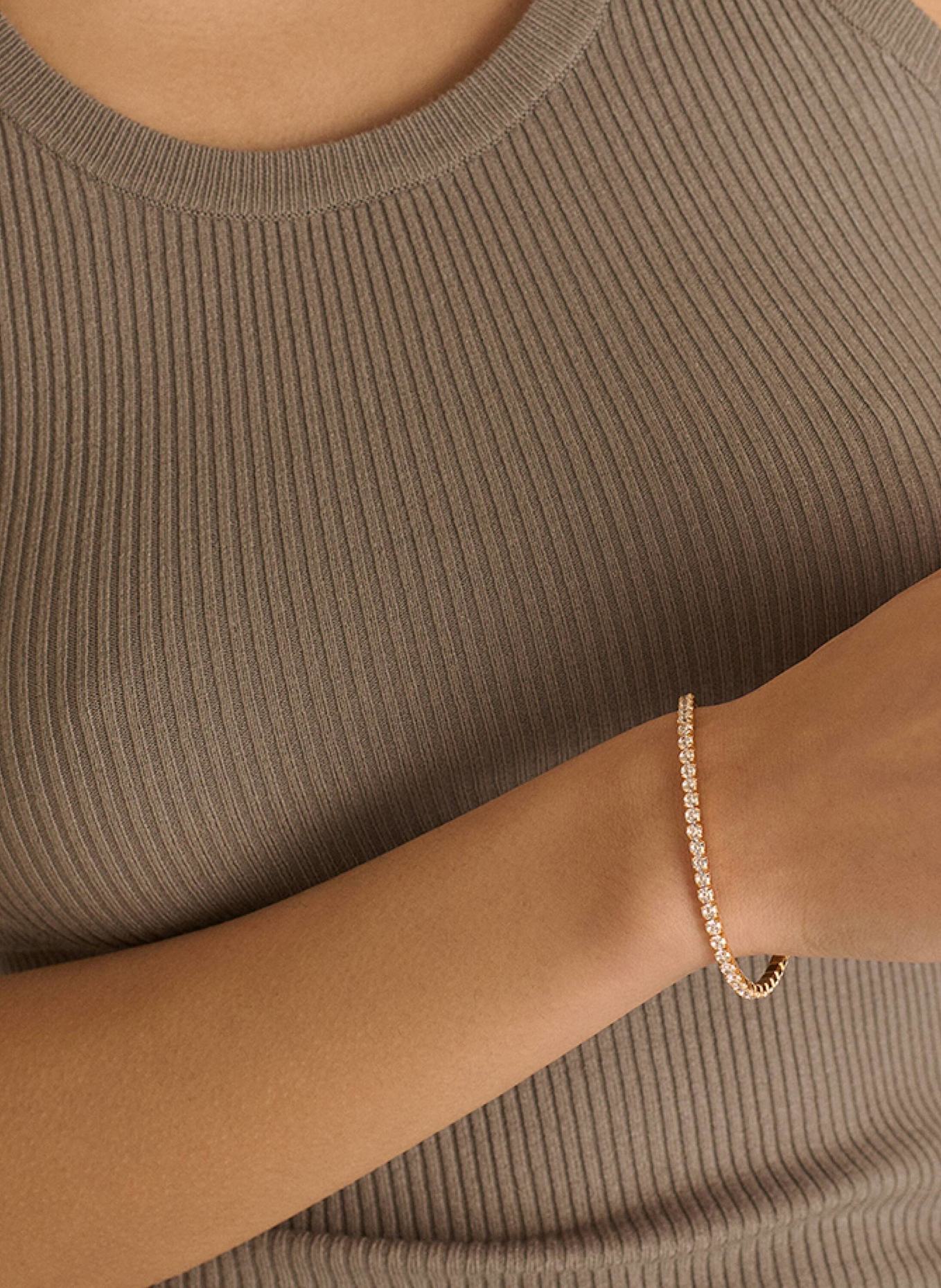 OHH LUILU Armband BOLDER TENNIS BRACELET by GLAMBOU: GOLD