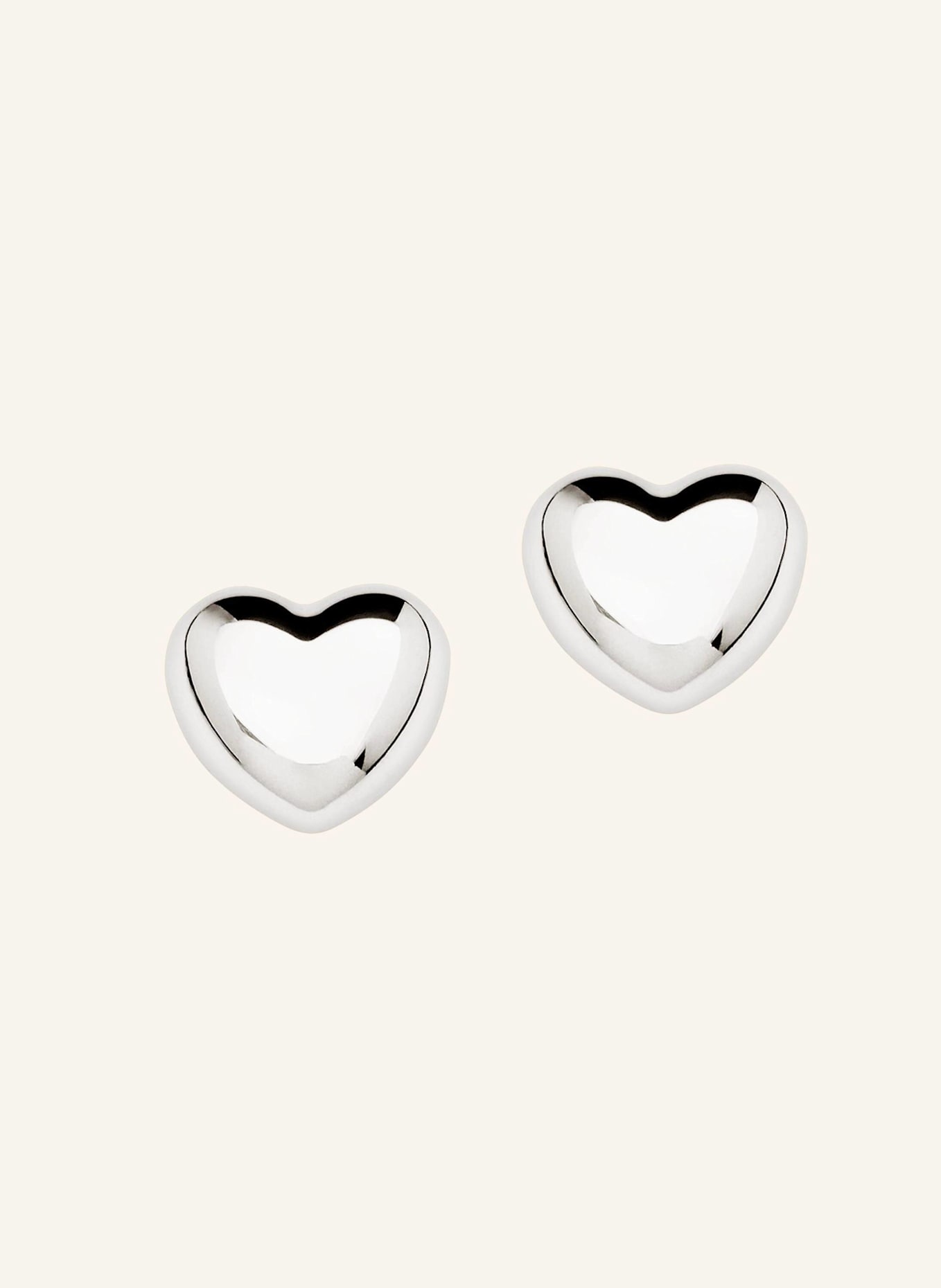 Pompidou Ohrstecker PUFFY HEART MINI by GLAMBOU: SILBER
