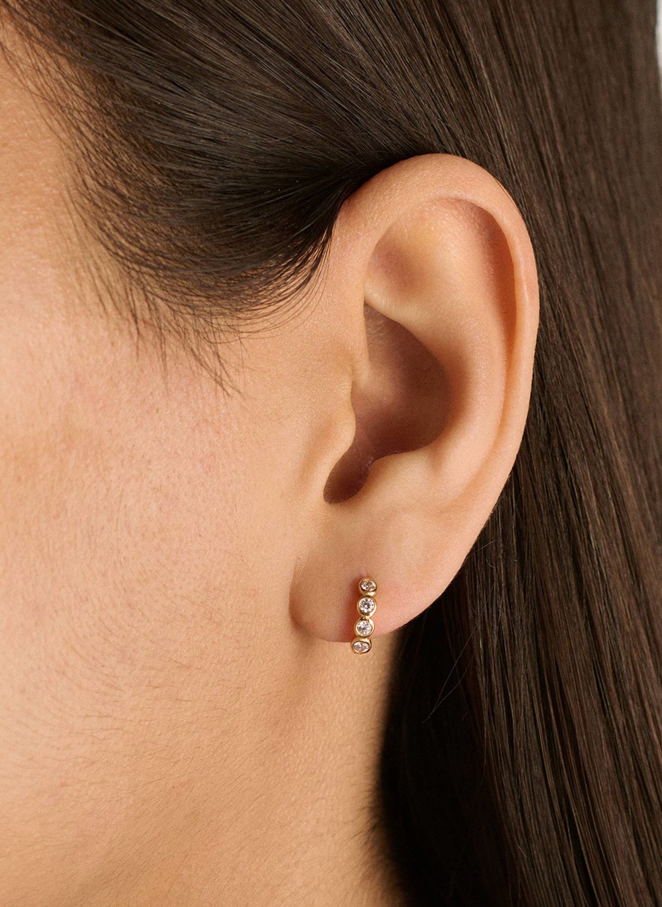 OHH LUILU Ohrhänger BEZEL MINI by GLAMBOU: GOLD