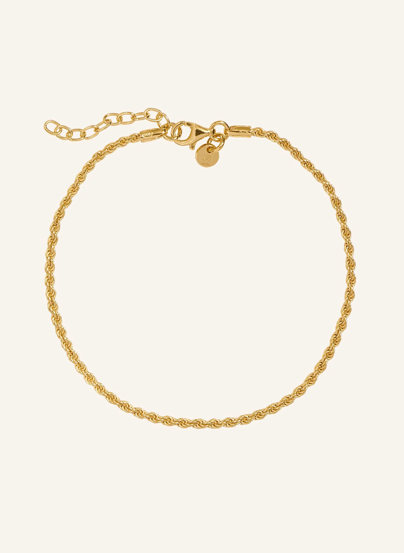 Pompidou Armband MINI RUBY BOLD ROPE CHAIN by GLAMBOU: GOLD