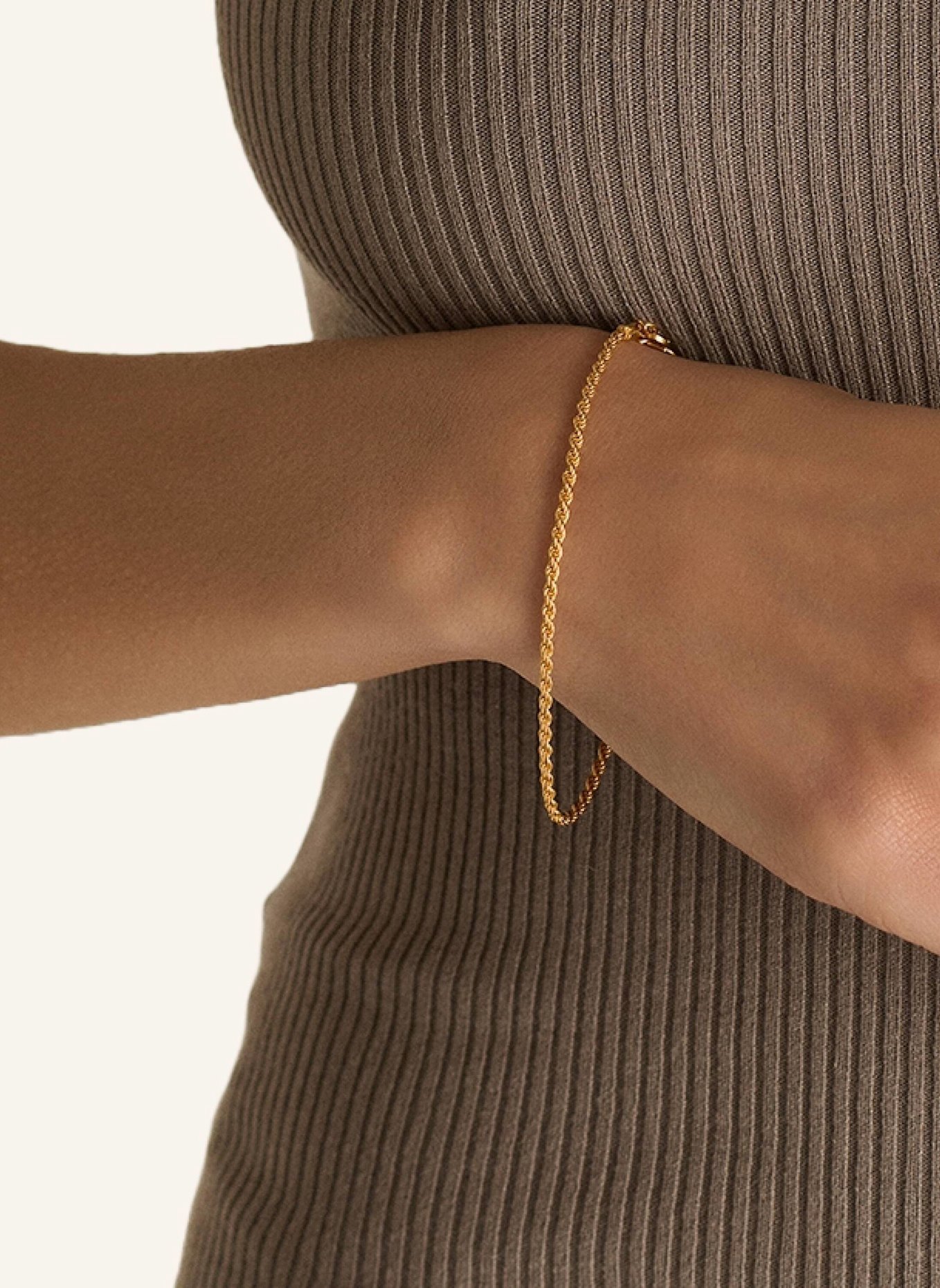 Pompidou Armband MINI RUBY BOLD ROPE CHAIN by GLAMBOU: GOLD