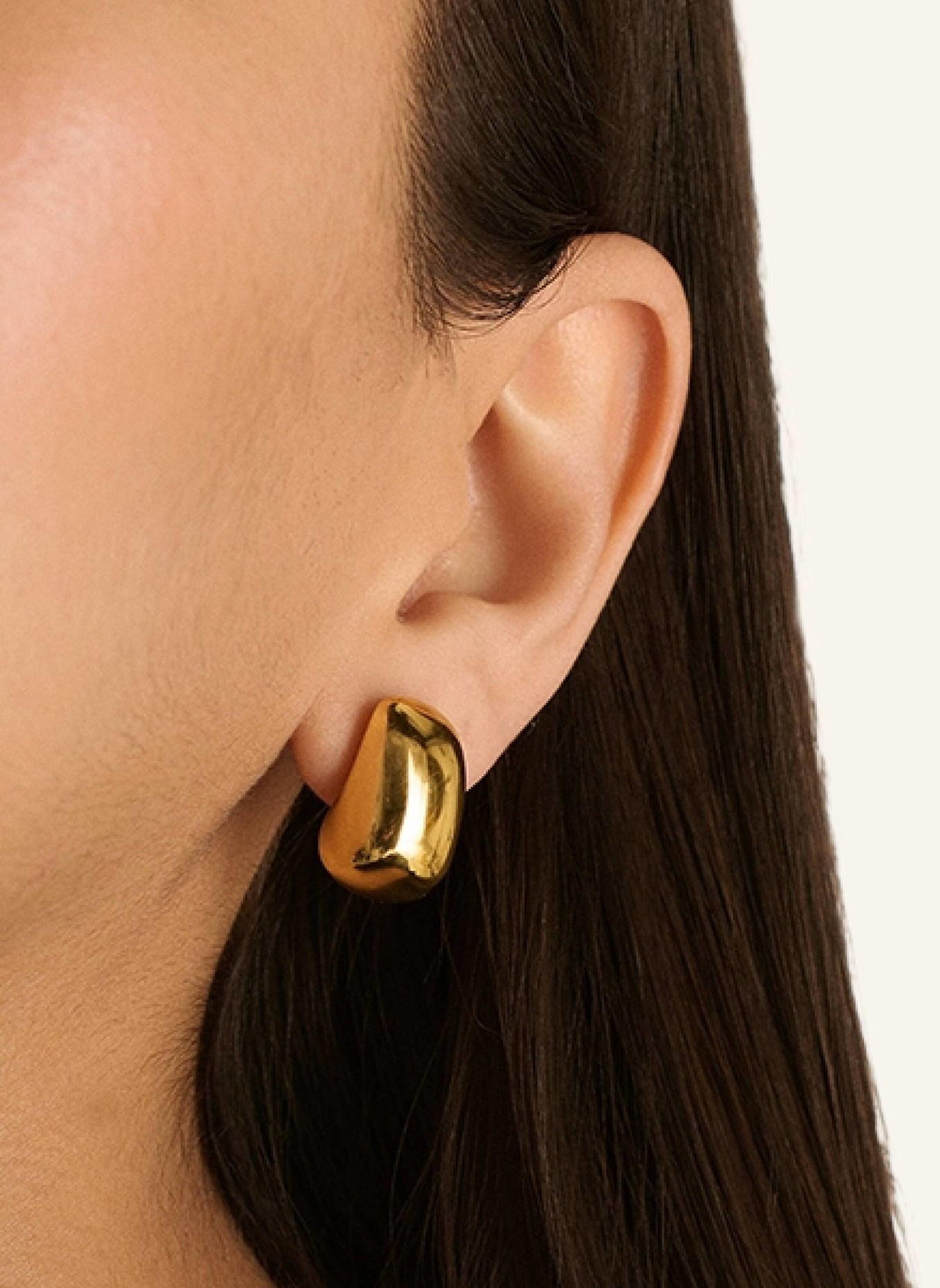 Pompidou Ohrhänger PUFFY ELIA MOON MINI by GLAMBOU: GOLD