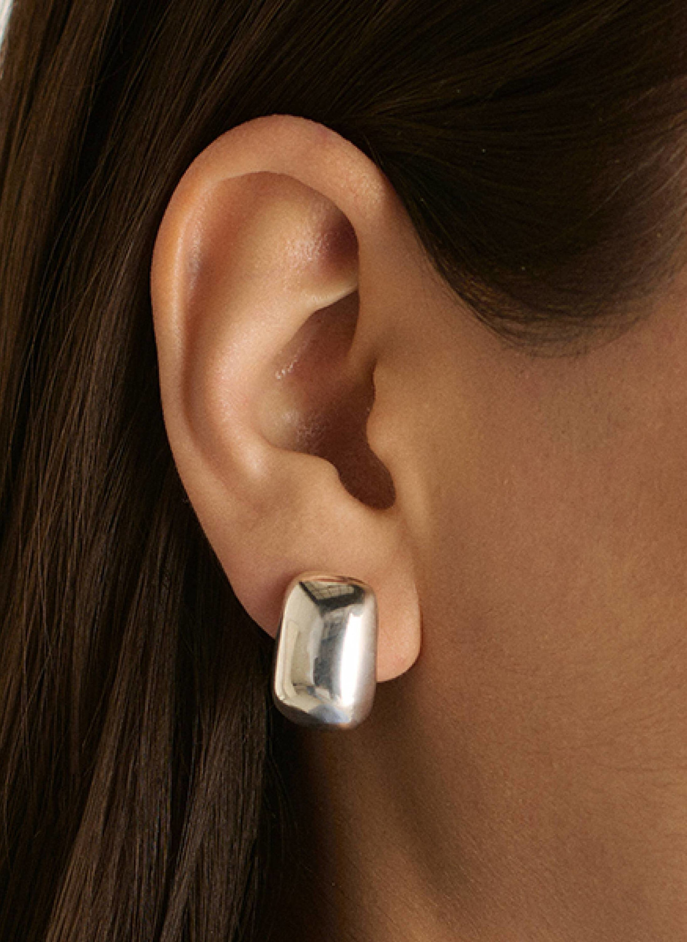 Pompidou Ohrhänger PUFFY ELIA MOON MINI by GLAMBOU: SILBER