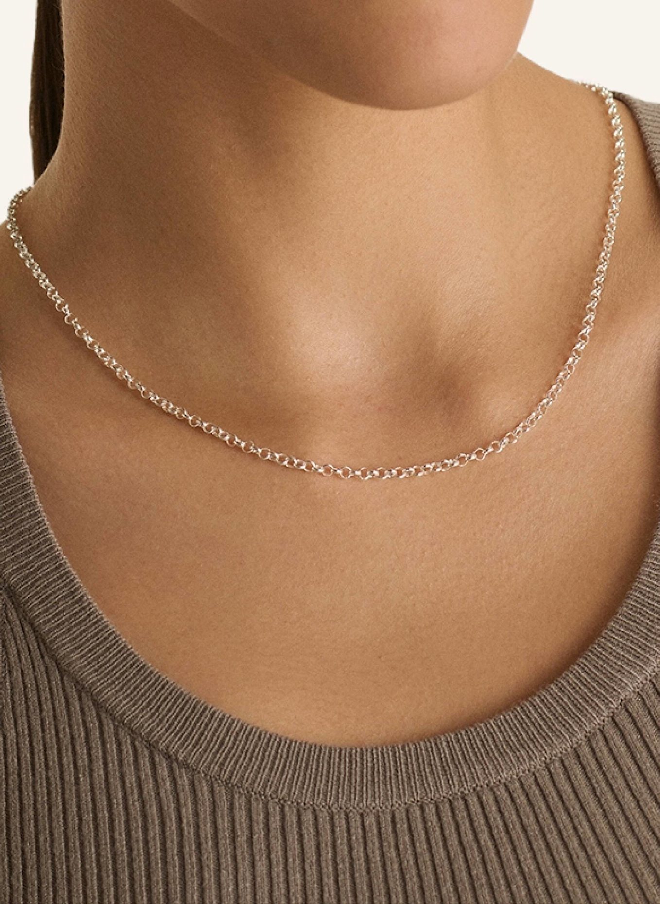 Pompidou Halskette MINI ROLO CIRCLE by GLAMBOU: SILBER