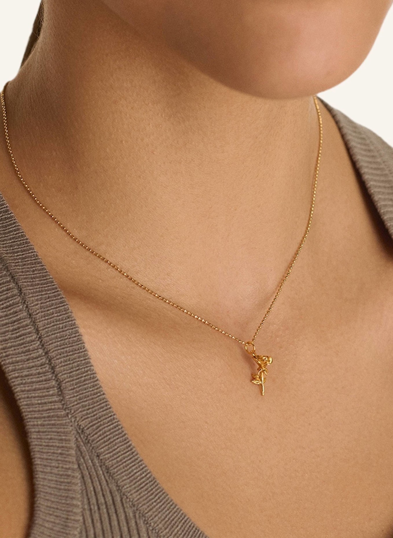 OHH LUILU Halskette ROMANTIC ROSE by GLAMBOU: GOLD