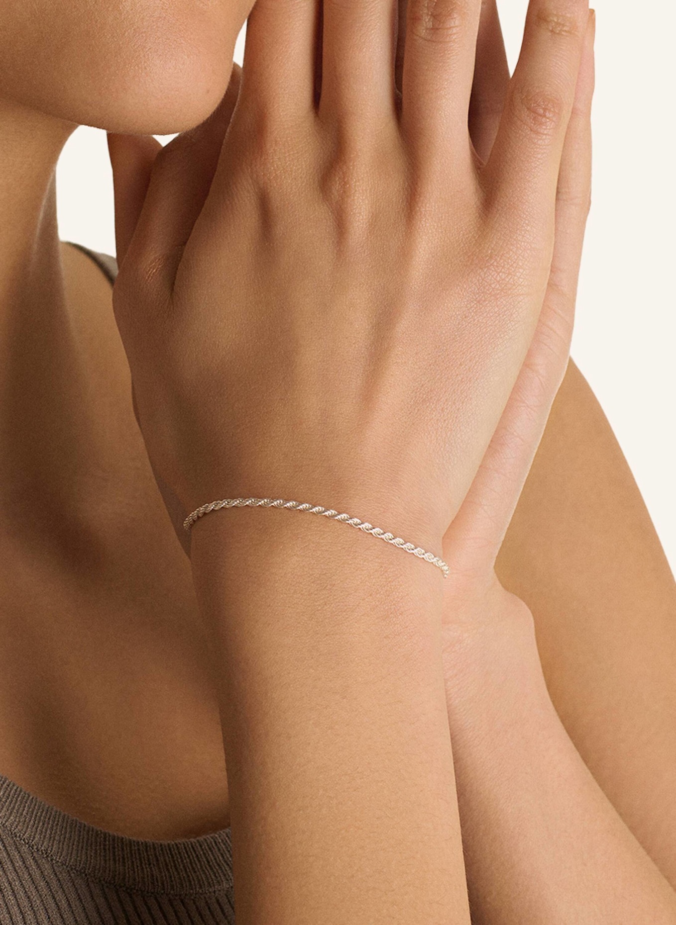 Pompidou Armband MINI RUBY BOLD ROPE CHAIN by GLAMBOU: SILBER