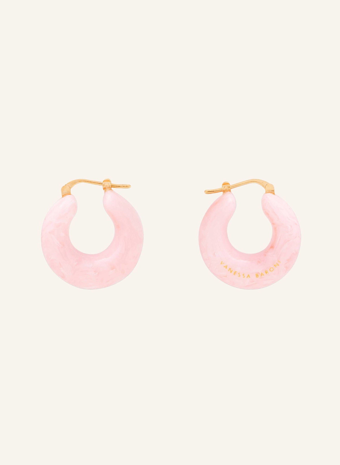 VANESSA BARONI Ohrhänger CIRCLET EARRING BUBBLE GUM TWIST by GLAMBOU: GOLD