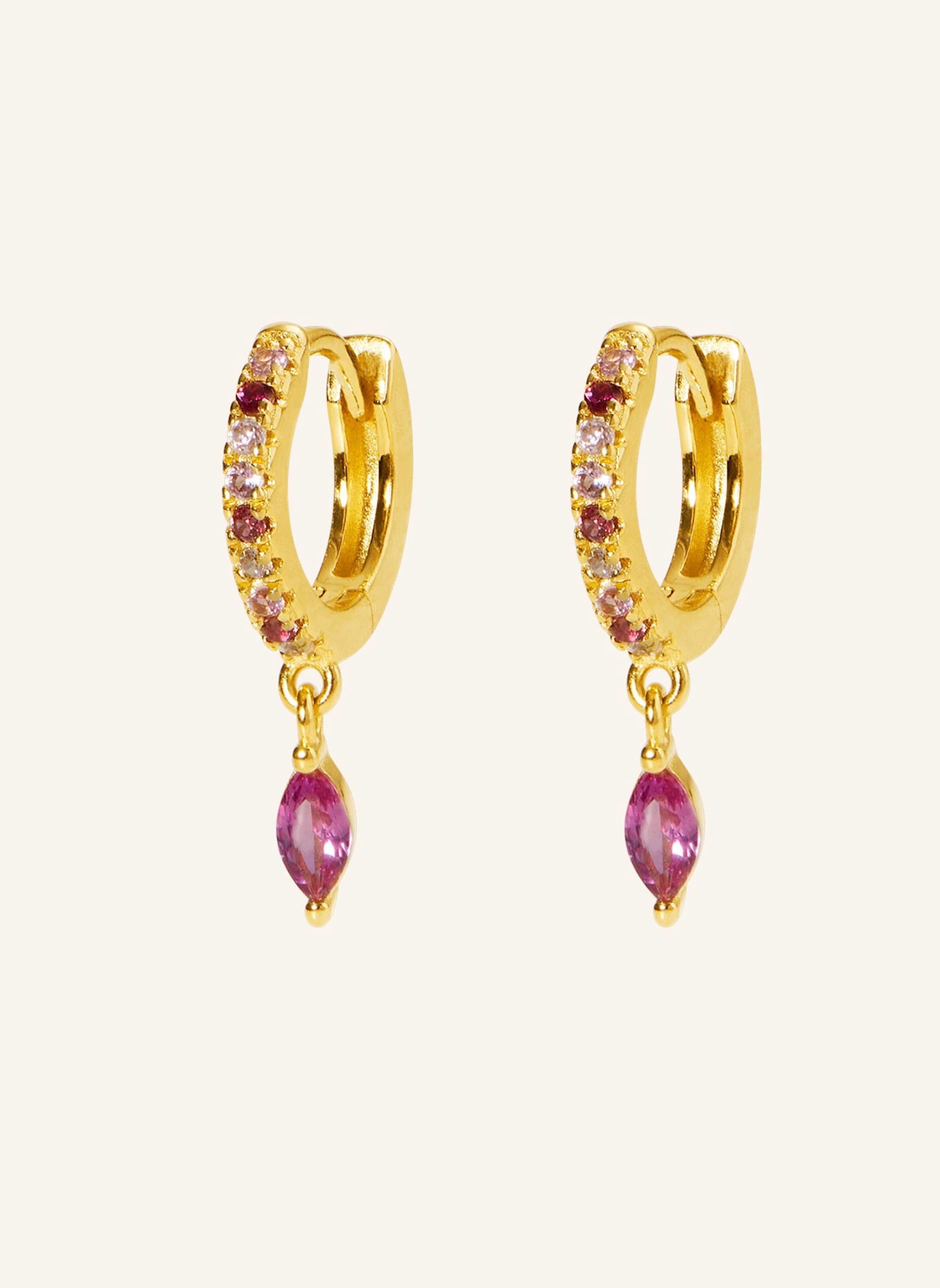 OHH LUILU Ohrhänger KYLEE PETAL HOOPS PINK by GLAMBOU: PINK