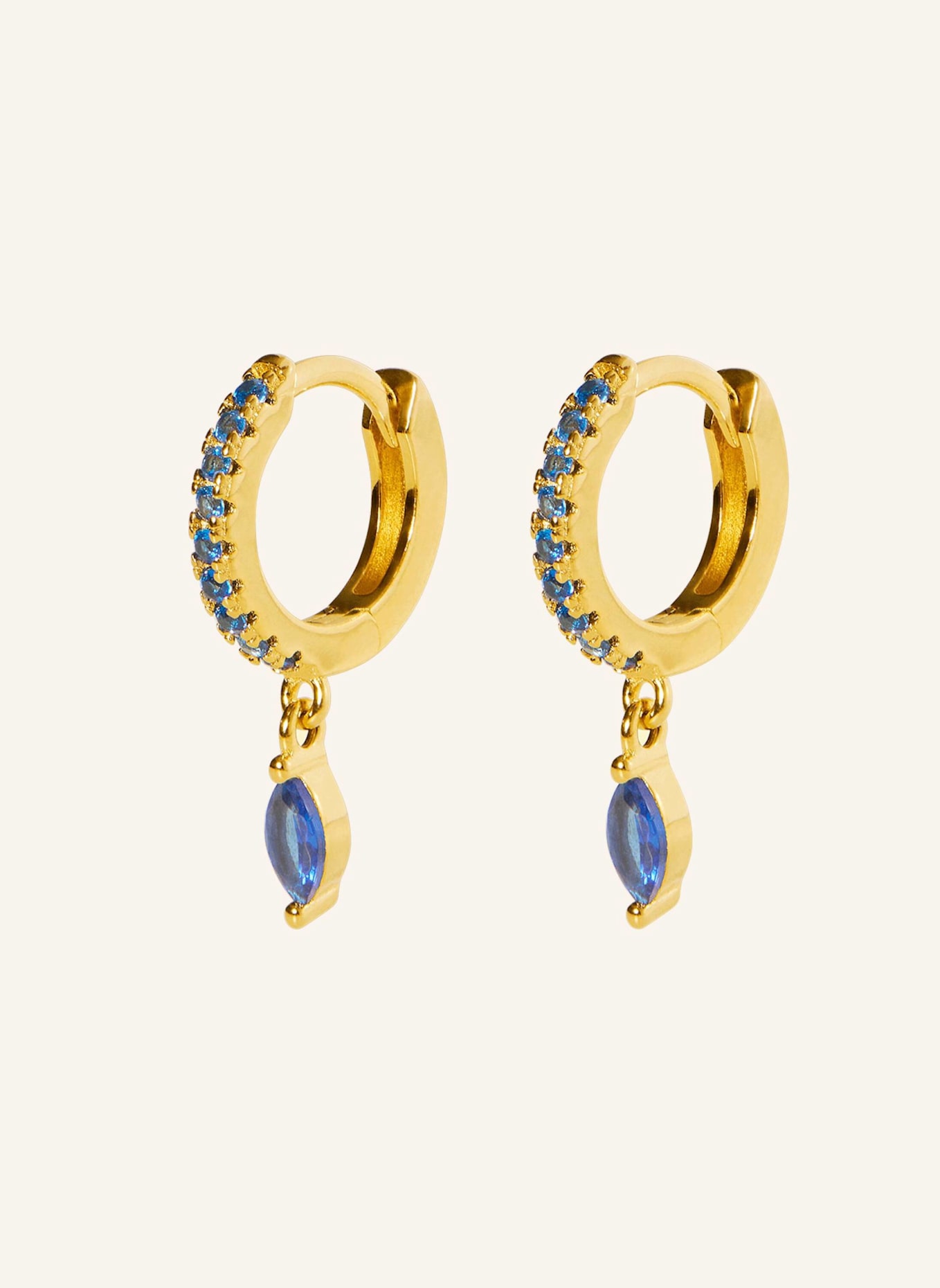 OHH LUILU Ohrhänger KYLEE PETAL HOOPS BLUE by GLAMBOU: BLAU