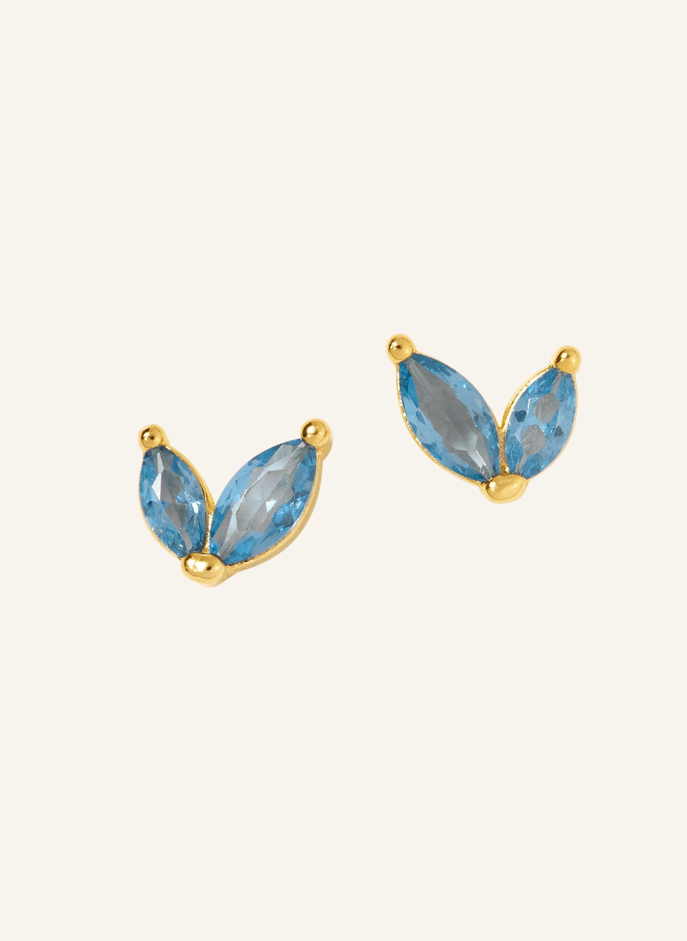 OHH LUILU Ohrstecker KYLEE PETALS STUDS AQUA by GLAMBOU: BLAU