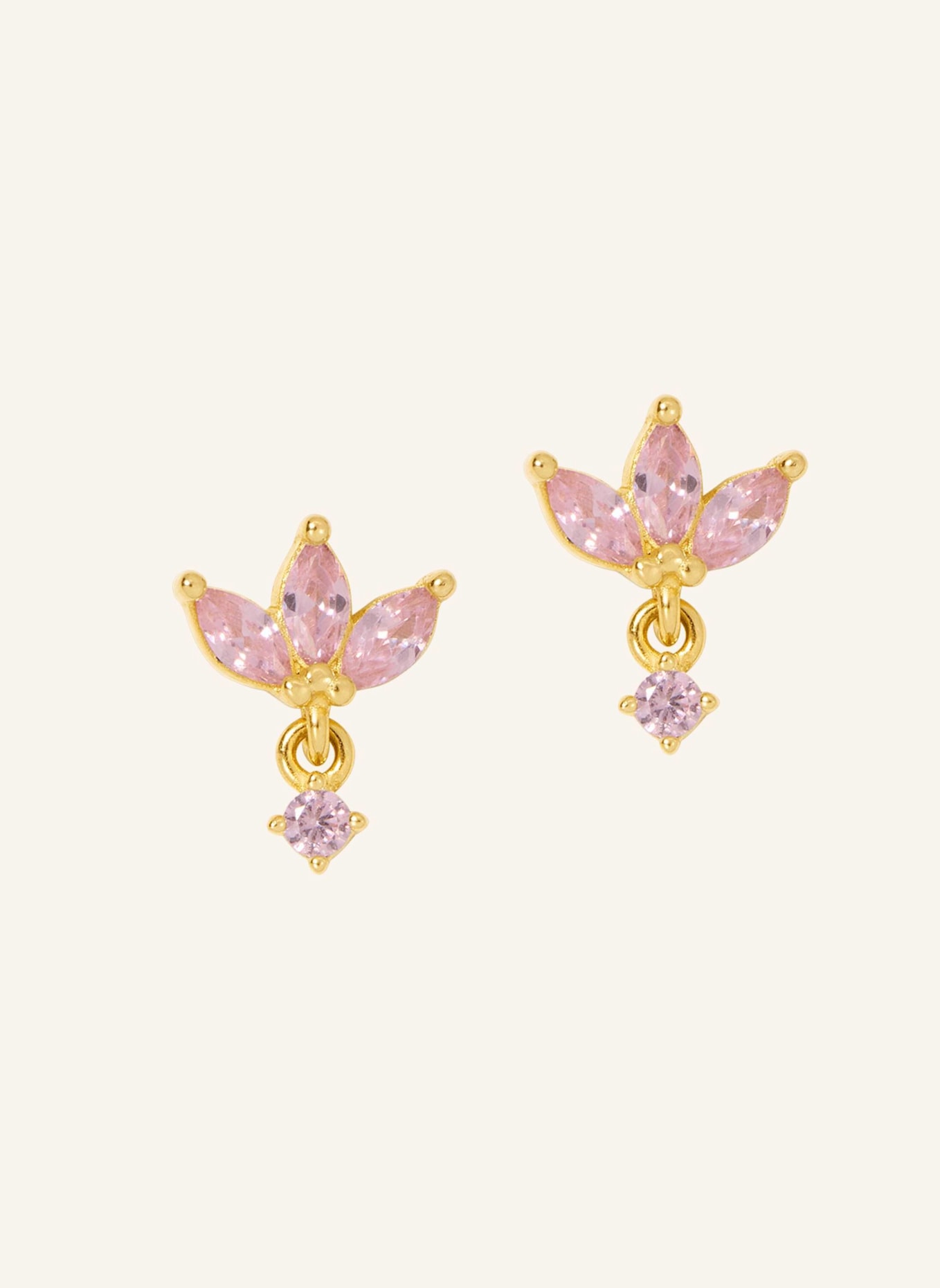 OHH LUILU Ohrhänger KYLEE LOTUS STUDS PINK by GLAMBOU: PINK