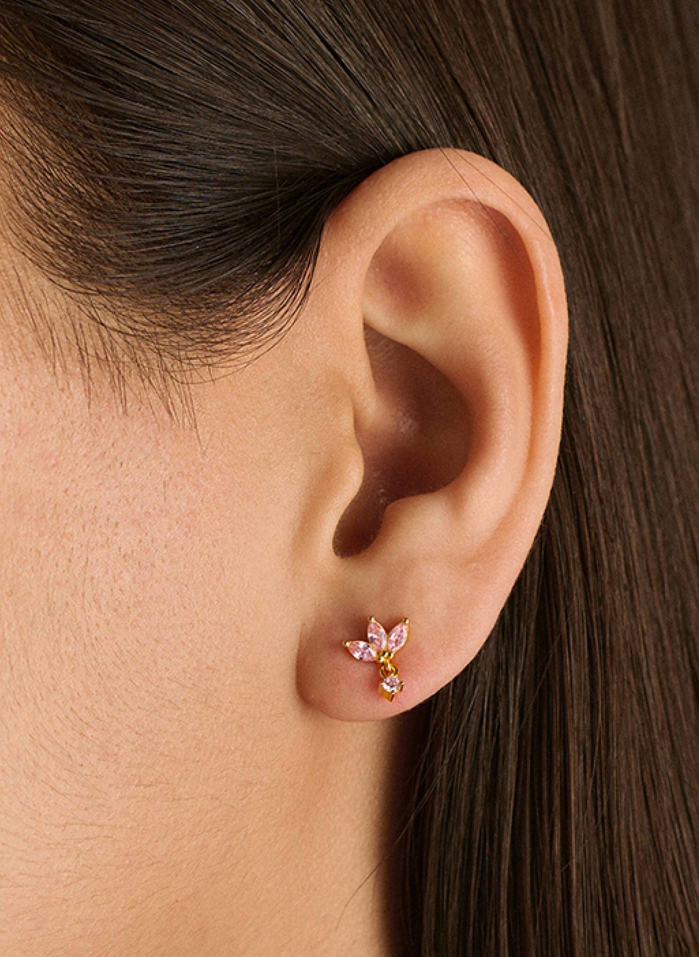 OHH LUILU Ohrhänger KYLEE LOTUS STUDS PINK by GLAMBOU: PINK