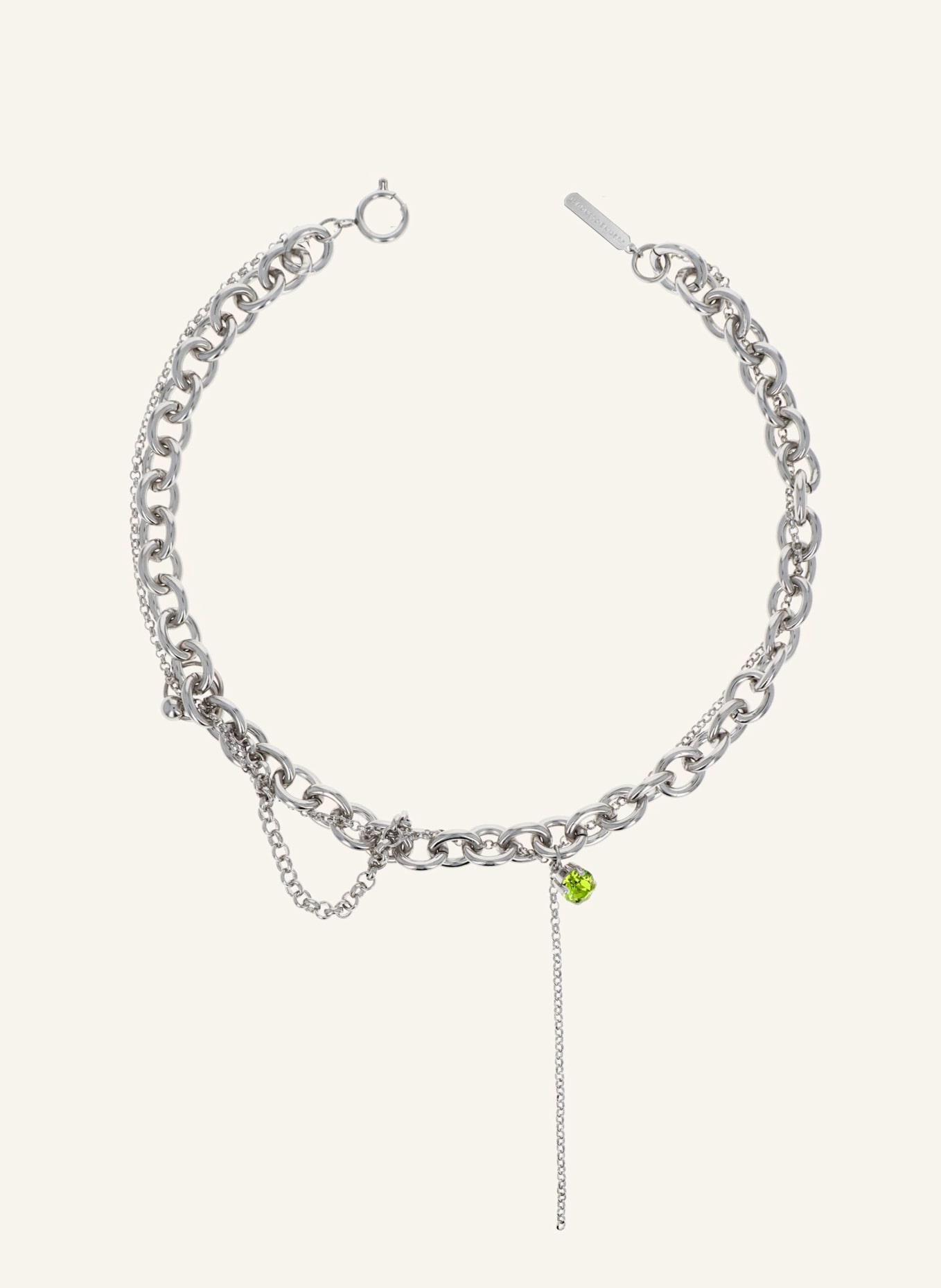 Justine Clenquet Halskette LUCY SUMMER ACID GREEN by GLAMBOU: SILBER