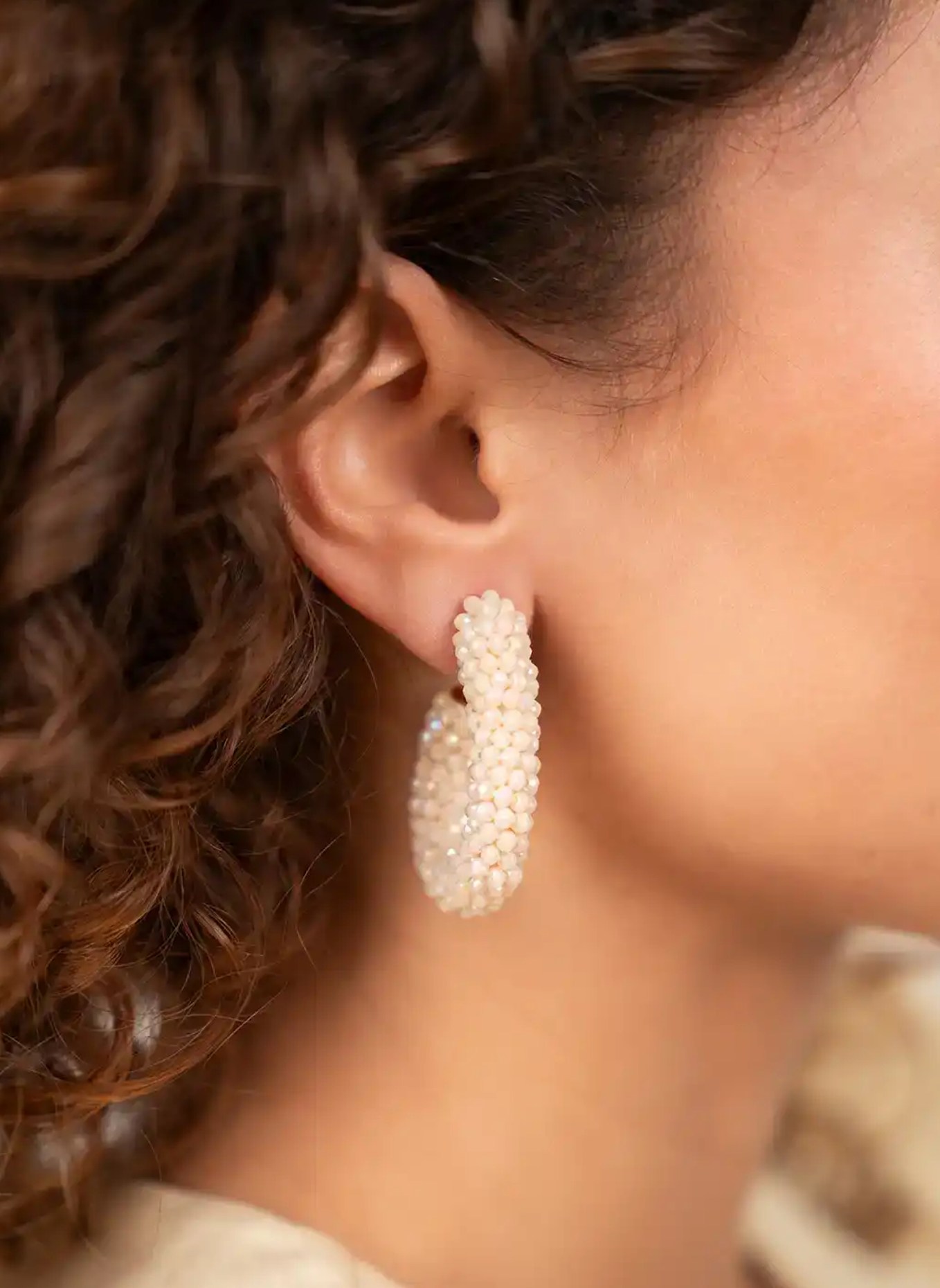 LOTT.gioielli Ohrhänger ELLIS GLASBERRY CREOLE L NUDE by GLAMBOU: GOLD