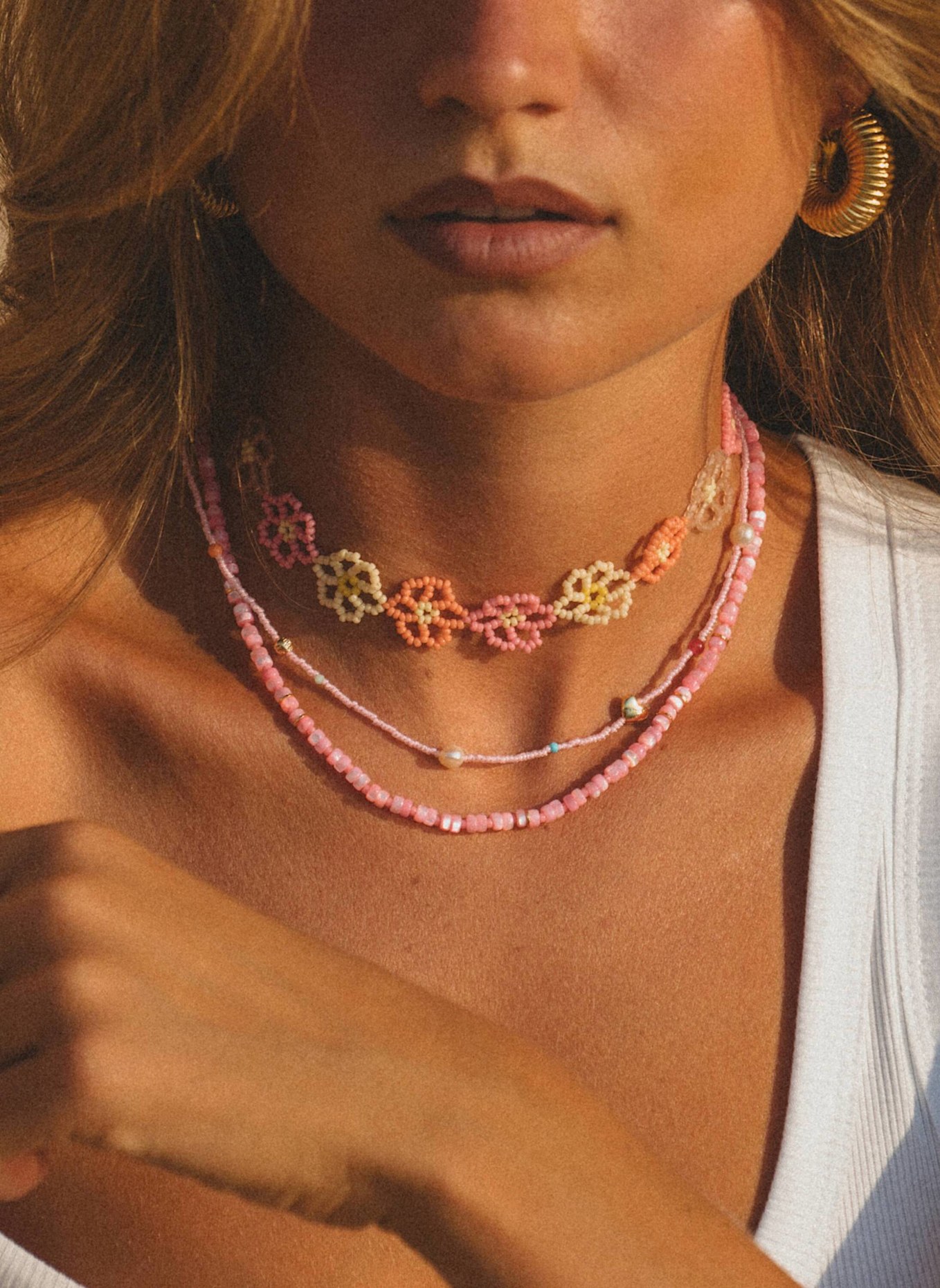 ANNI LU Halskette BLOSSOM SOFT PINK by GLAMBOU: PINK