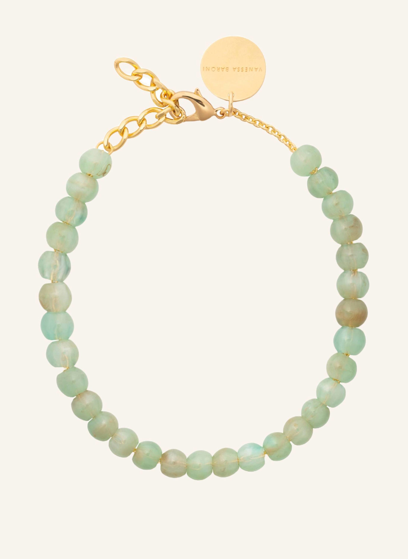 VANESSA BARONI Halskette MINI BEADS NECKLACE JADE by GLAMBOU: GRÜN