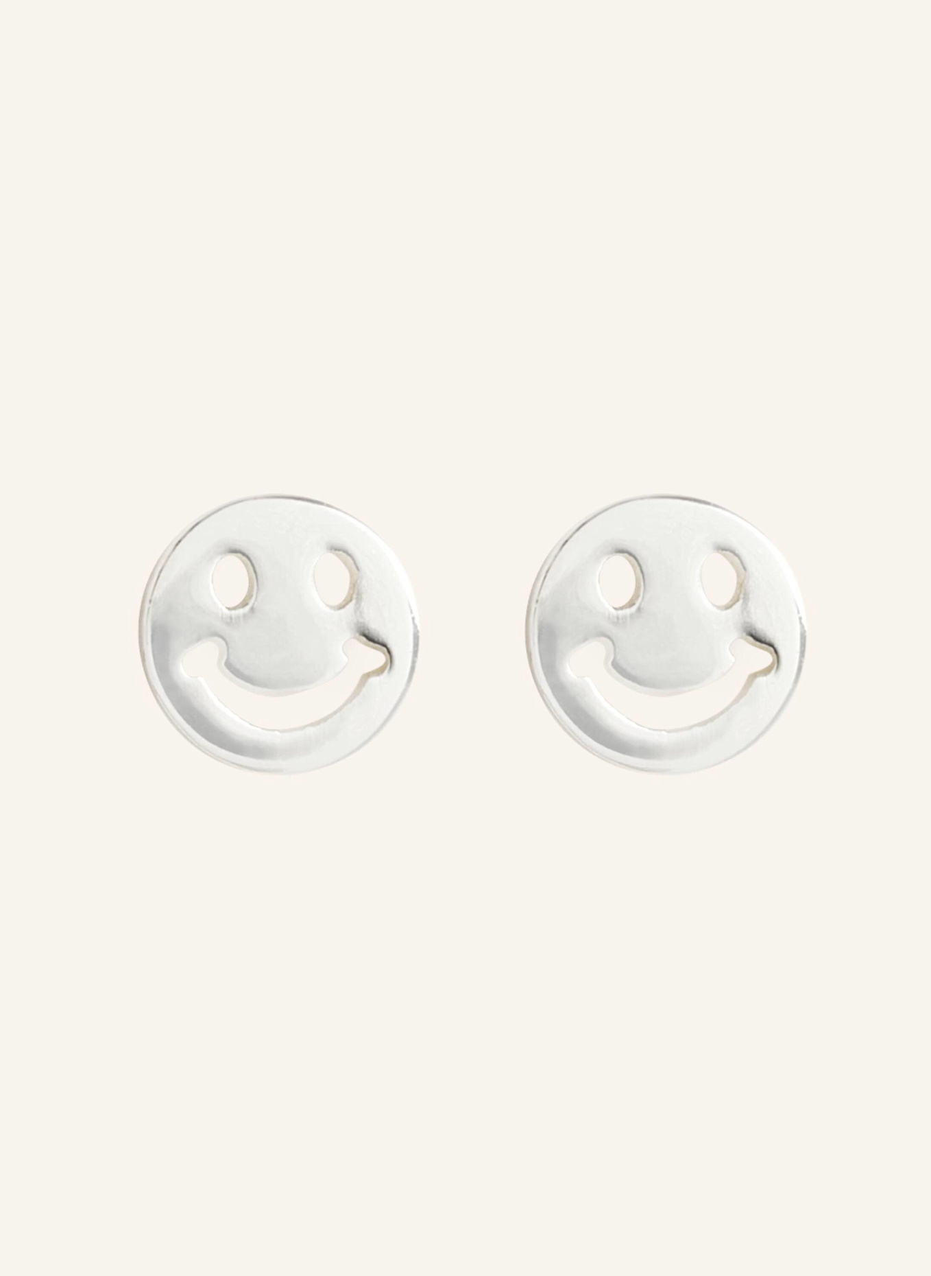 OHH LUILU Ohrringe SMILEY STUDS by GLAMBOU: SILBER