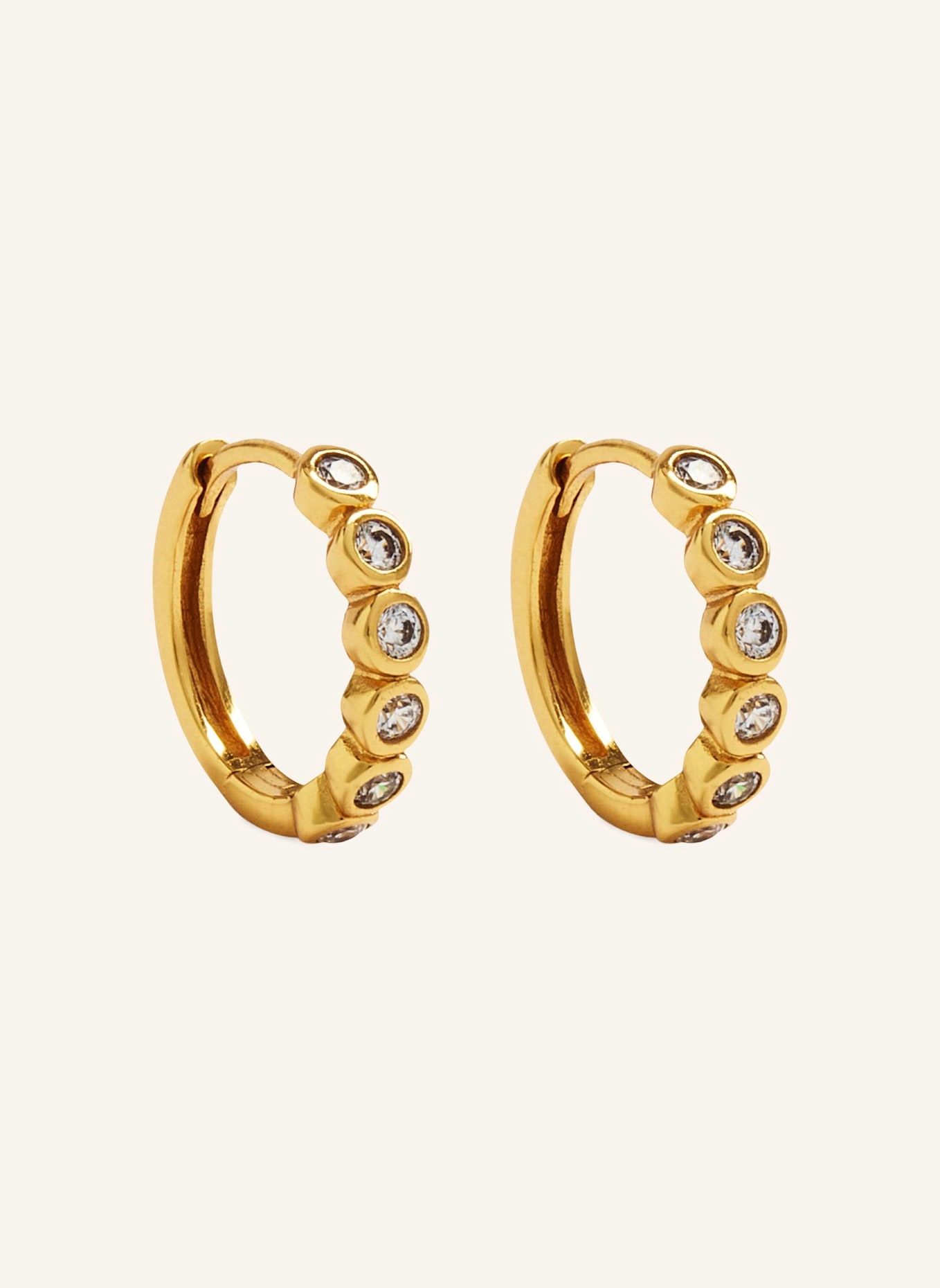 OHH LUILU Ohrringe BEZEL MEDI by GLAMBOU: GOLD