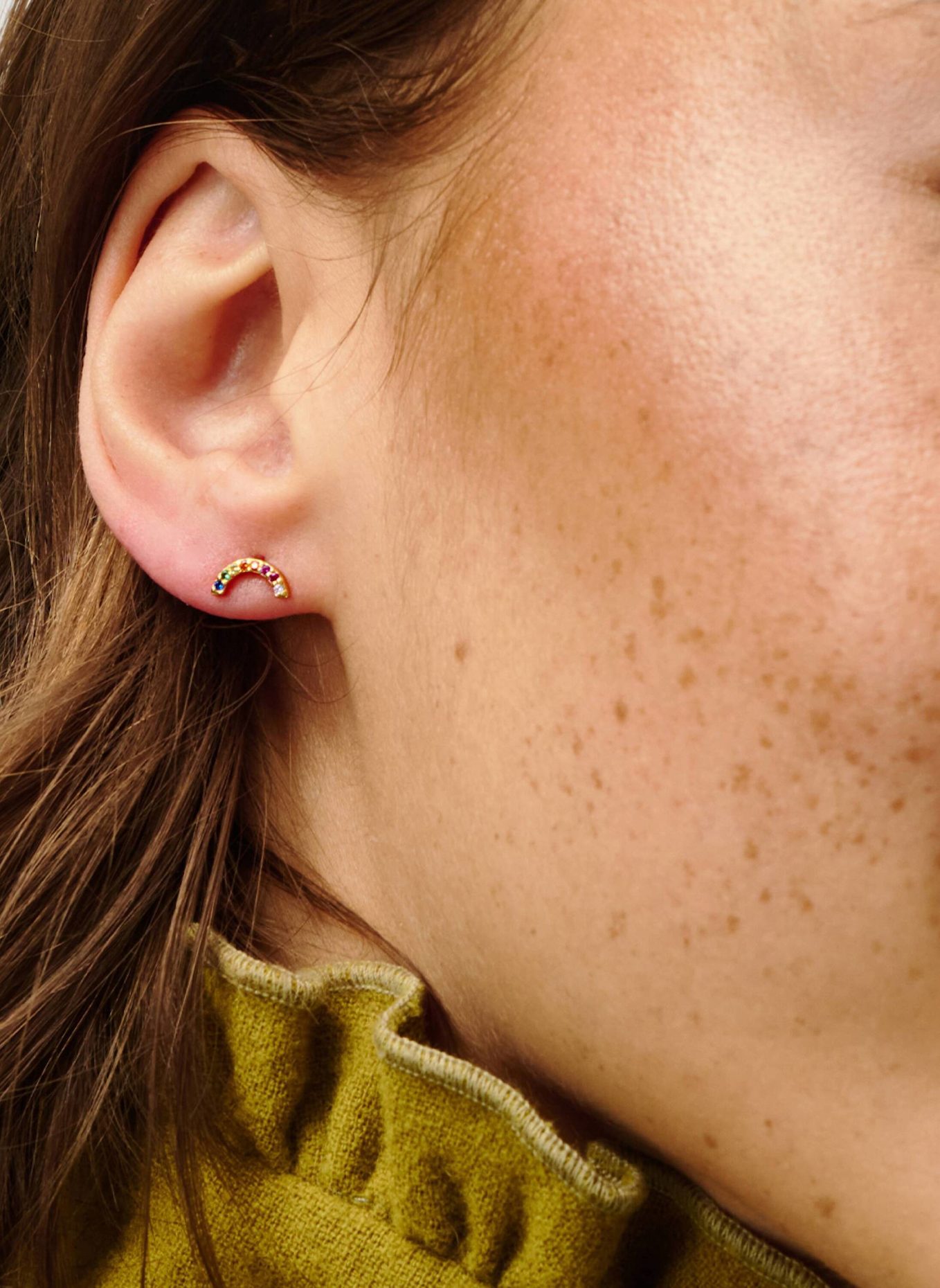 OHH LUILU Ohrringe RAINBOW STUDS by GLAMBOU: GOLD