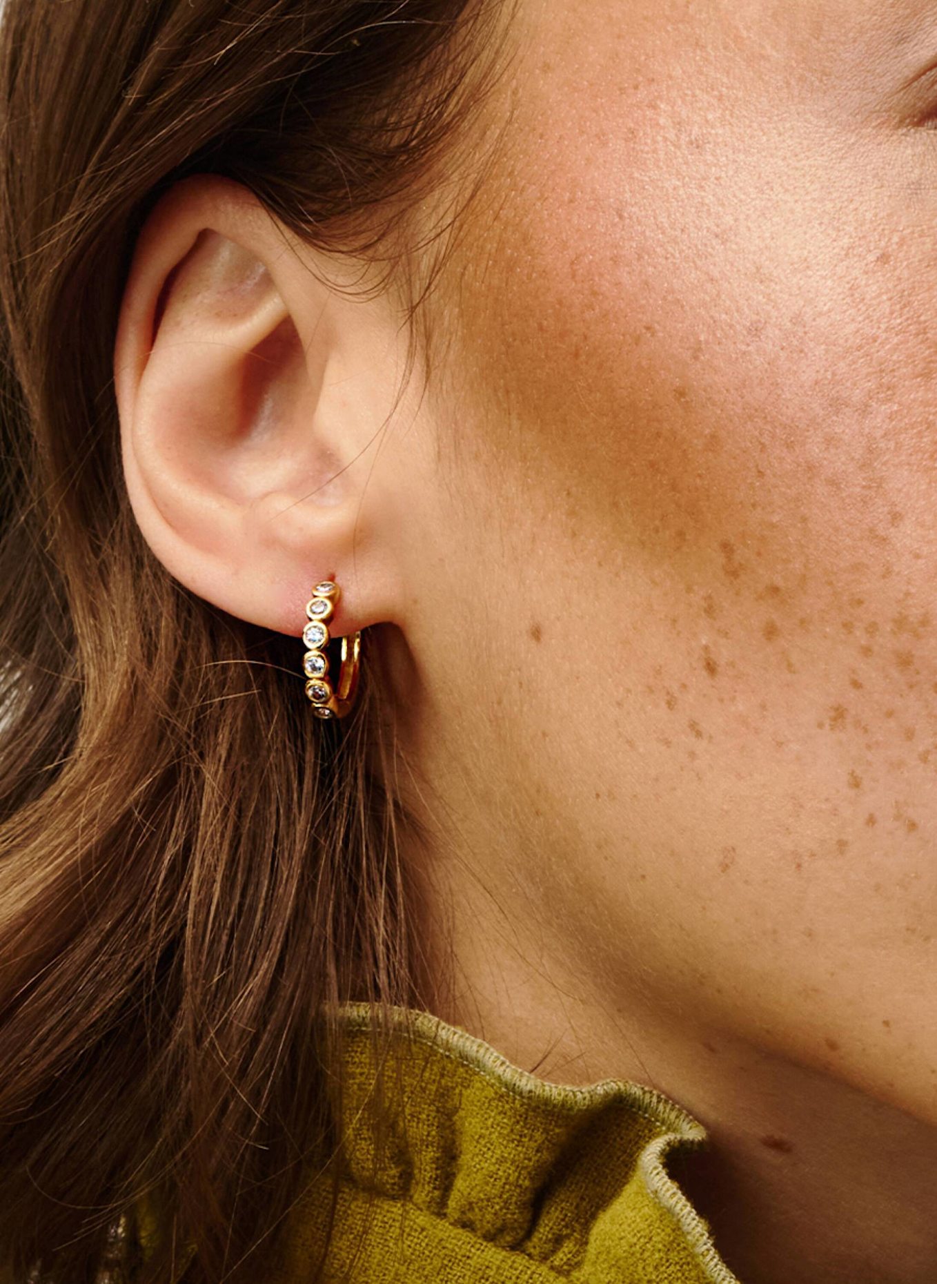 OHH LUILU Ohrringe BEZEL MEDI by GLAMBOU: GOLD