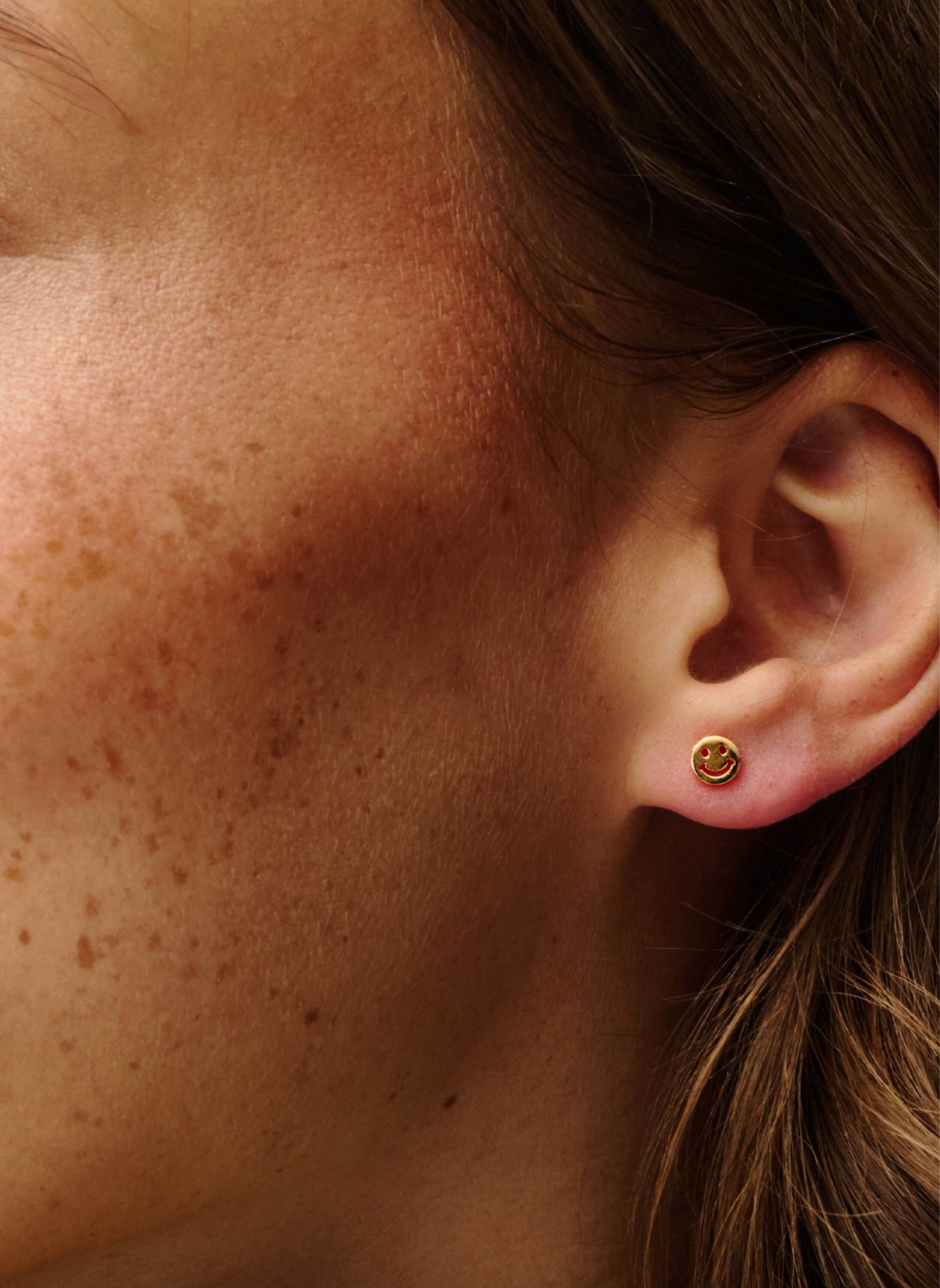 OHH LUILU Ohrringe SMILEY STUDS by GLAMBOU: GOLD