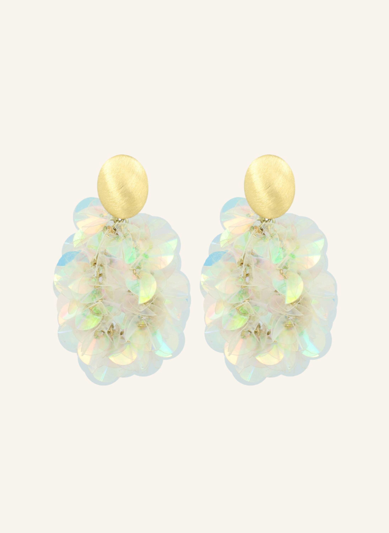 LOTT.gioielli Ohrhänger SAS SEQUIN OVAL M HOLO by GLAMBOU: GOLD