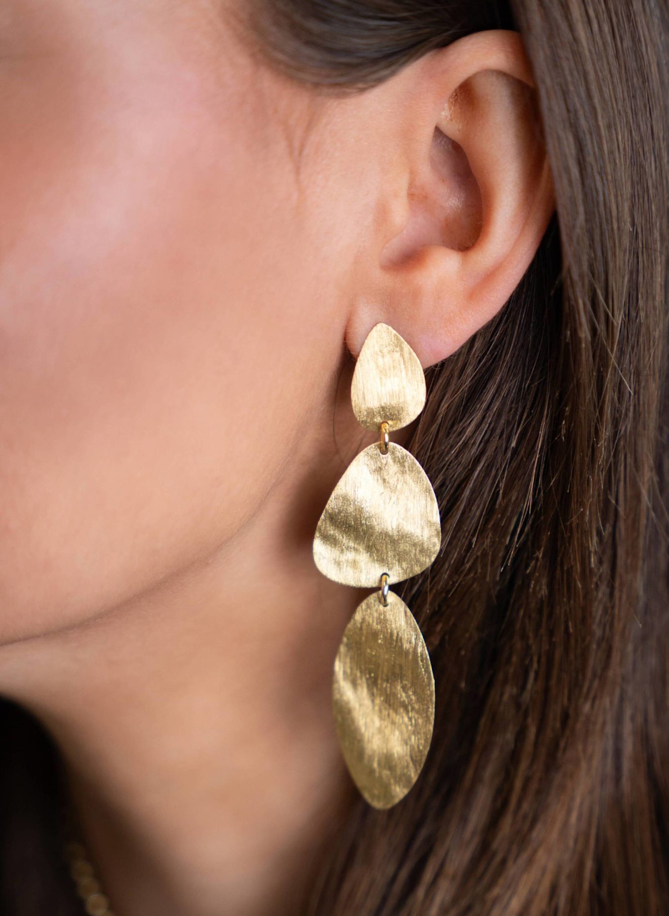 LOTT.gioielli Ohrhänger STONE SHAPE TRIPLE M by GLAMBOU: GOLD