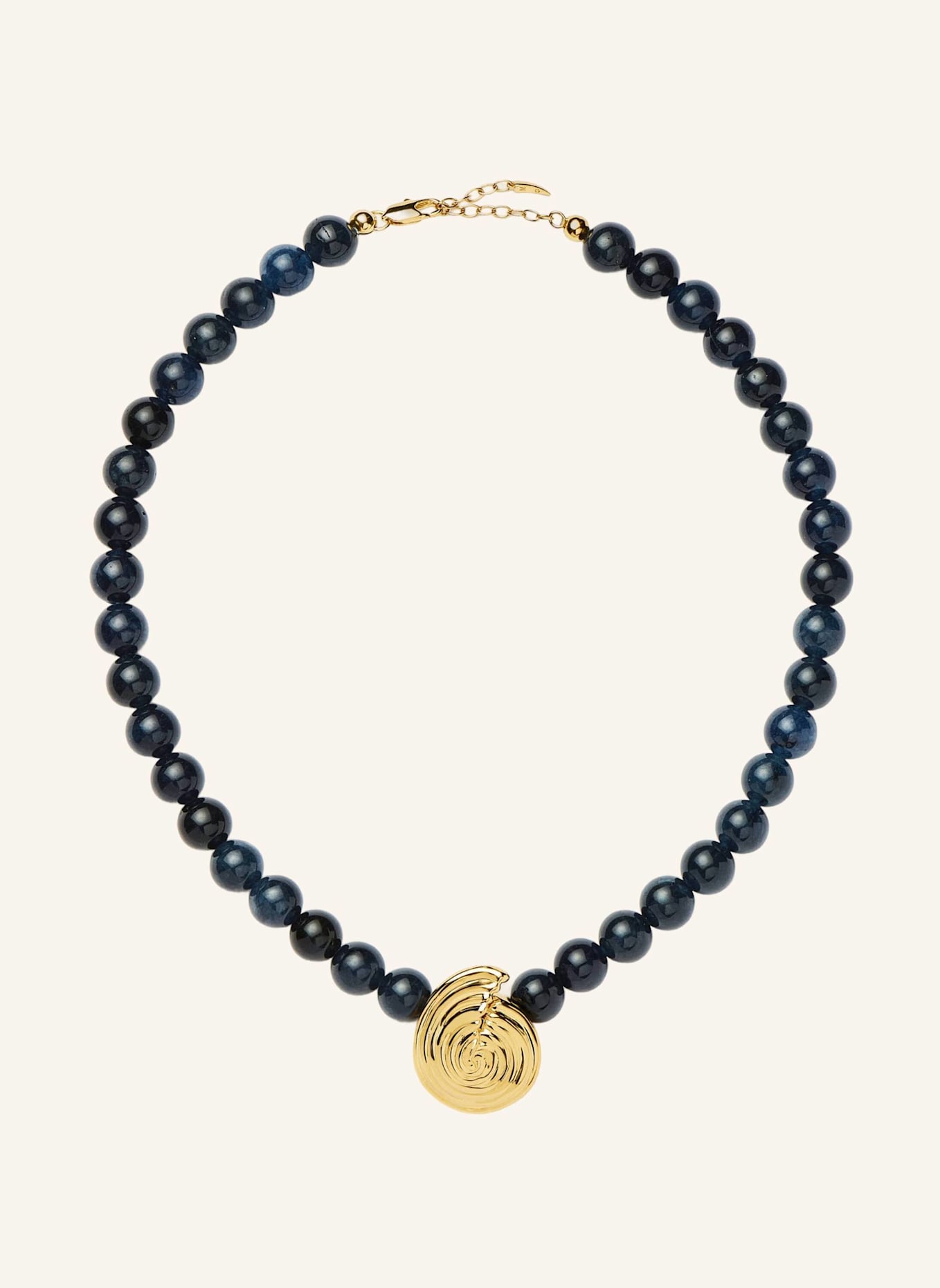 MISSOMA Halsketten SPIRAL GEMSTONE BEADED PENDANT NECKLACE by GLAMBOU: GOLD