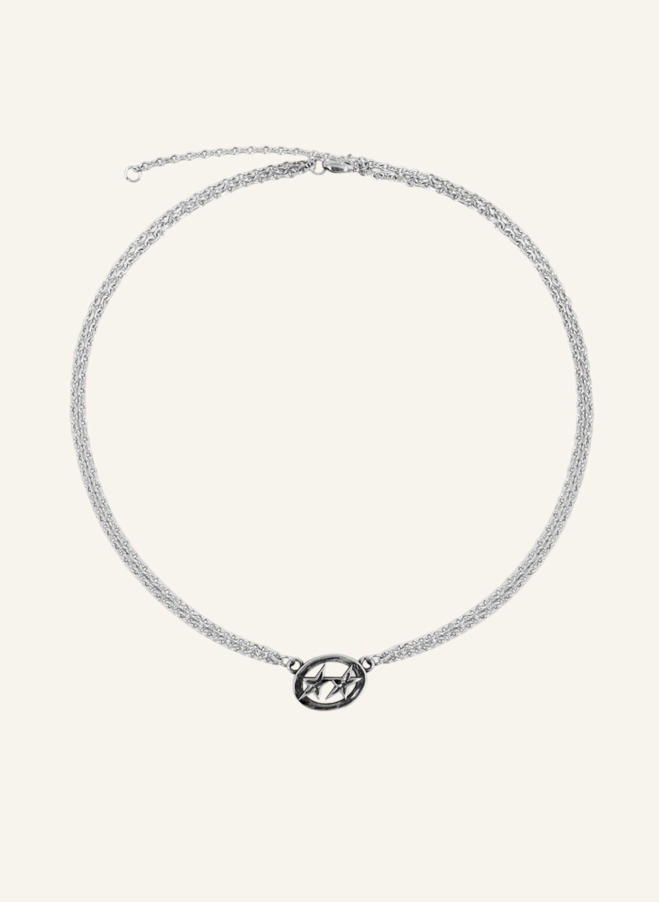 TwoJeys Halsketten ICON DOUBLE CHAIN NECKLACE by GLAMBOU: SILBER