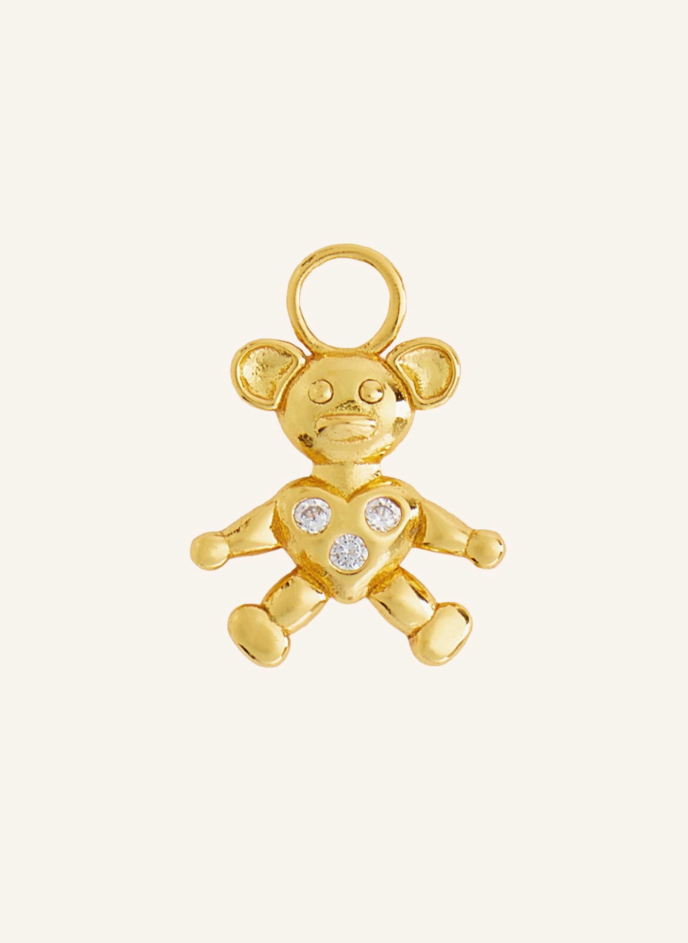 OHH LUILU Anhänger FREE BEAR HUGS by GLAMBOU: GOLD