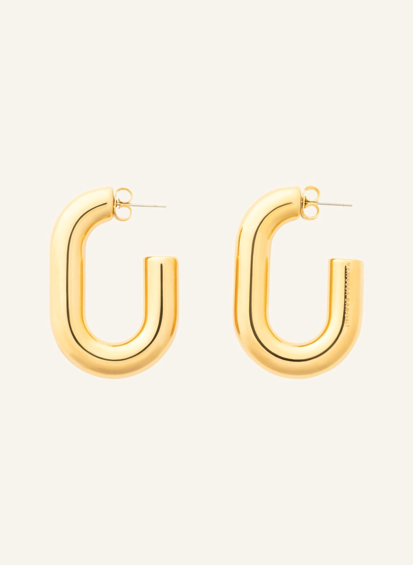 VANESSA BARONI Creolen NEW OVAL EARRING GOLD by GLAMBOU: GOLD