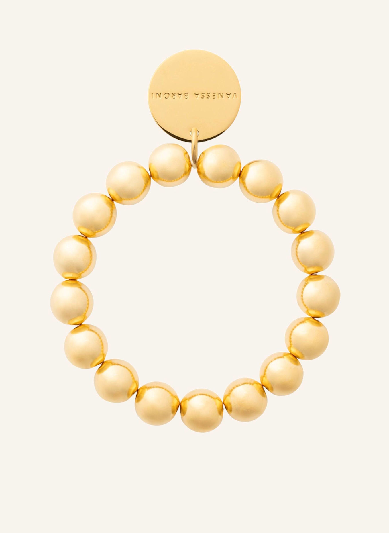 VANESSA BARONI Armbänder MINI BEADS FLEX BRACELET GOLD by GLAMBOU: GOLD