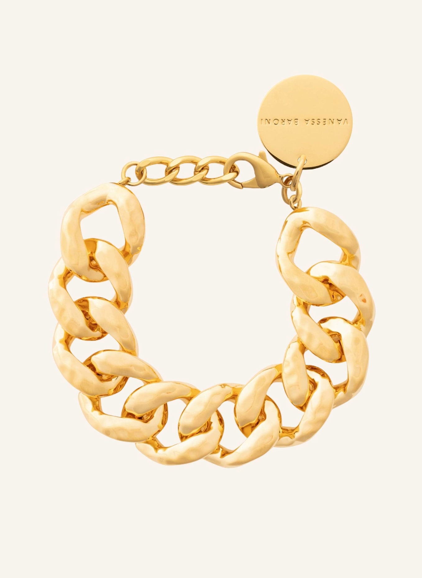 VANESSA BARONI Armbänder HAMMERED BRACELET GOLD by GLAMBOU: GOLD