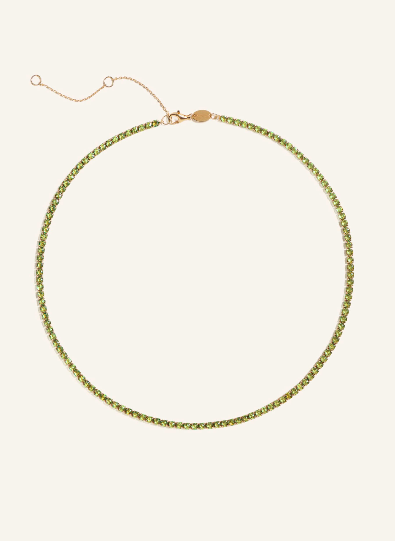 OHH LUILU Halskette TENNIS CHOKER LIME GREEN by GLAMBOU: GOLD
