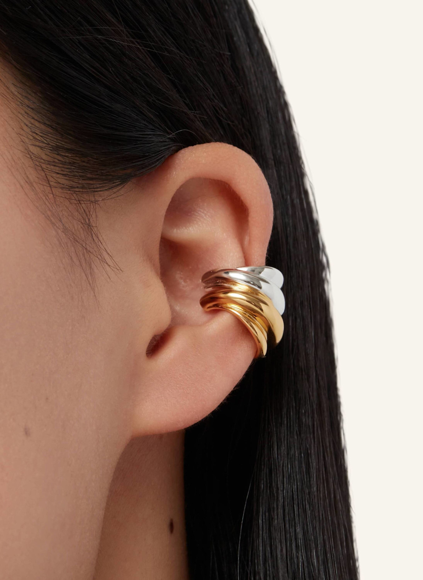 Jenny Bird Earcuff LEONA EAR CUFF SET TWO-TONE by GLAMBOU: GOLD