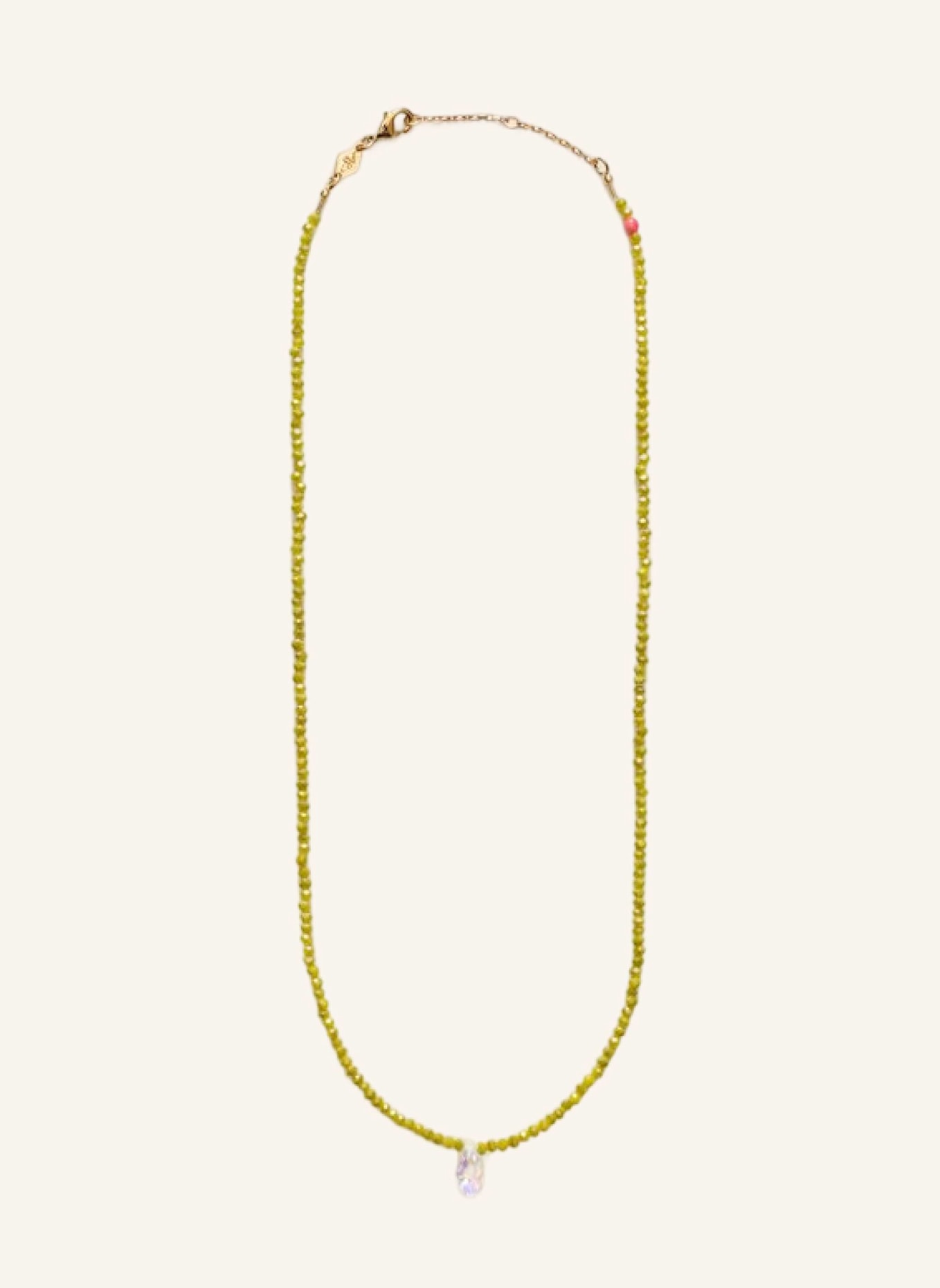 ANNI LU Halskette COSMIC CACTUS PALE OLIVE by GLAMBOU: GOLD